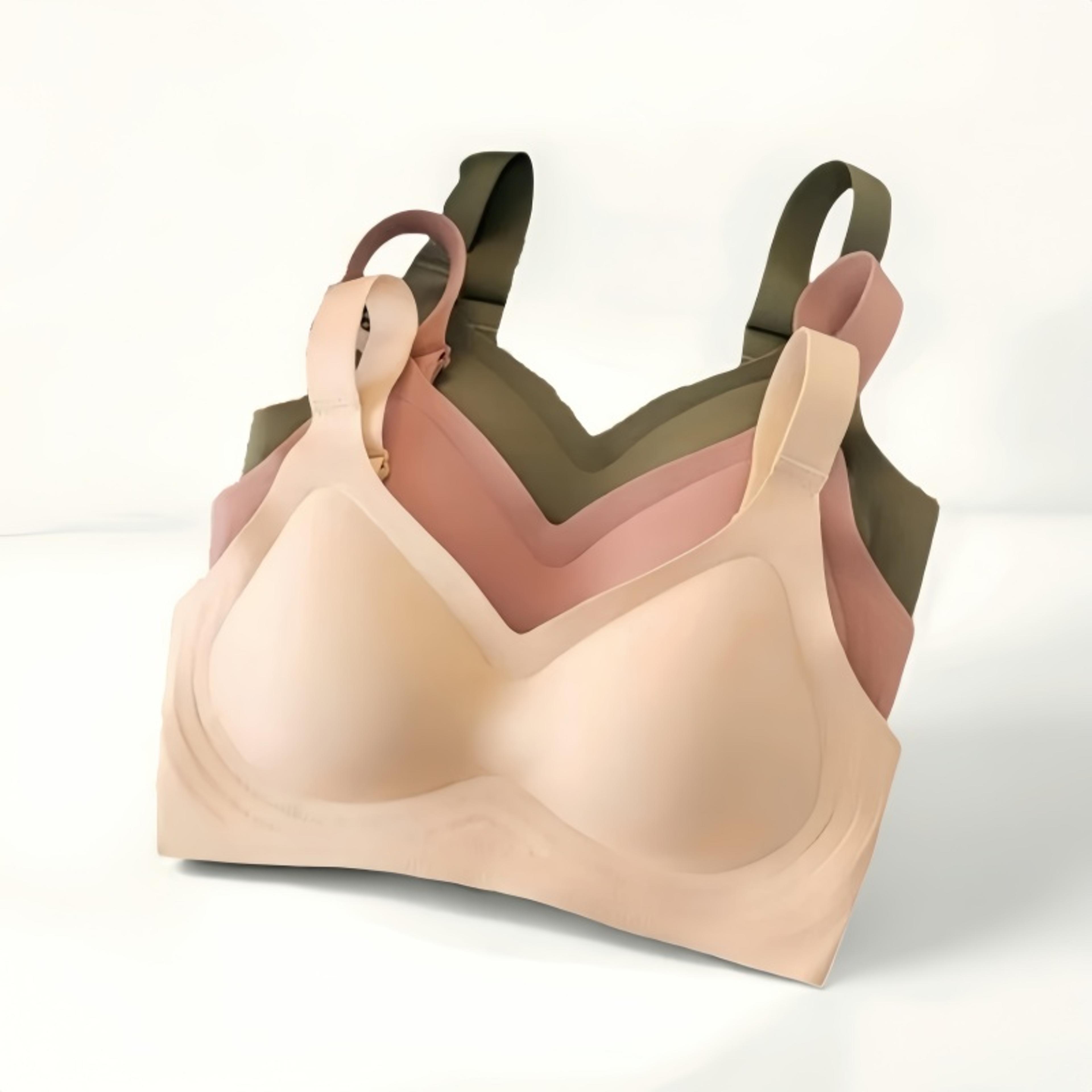 push up seamless bra wide adjustable straps plus size wireless bra comfort lingerie