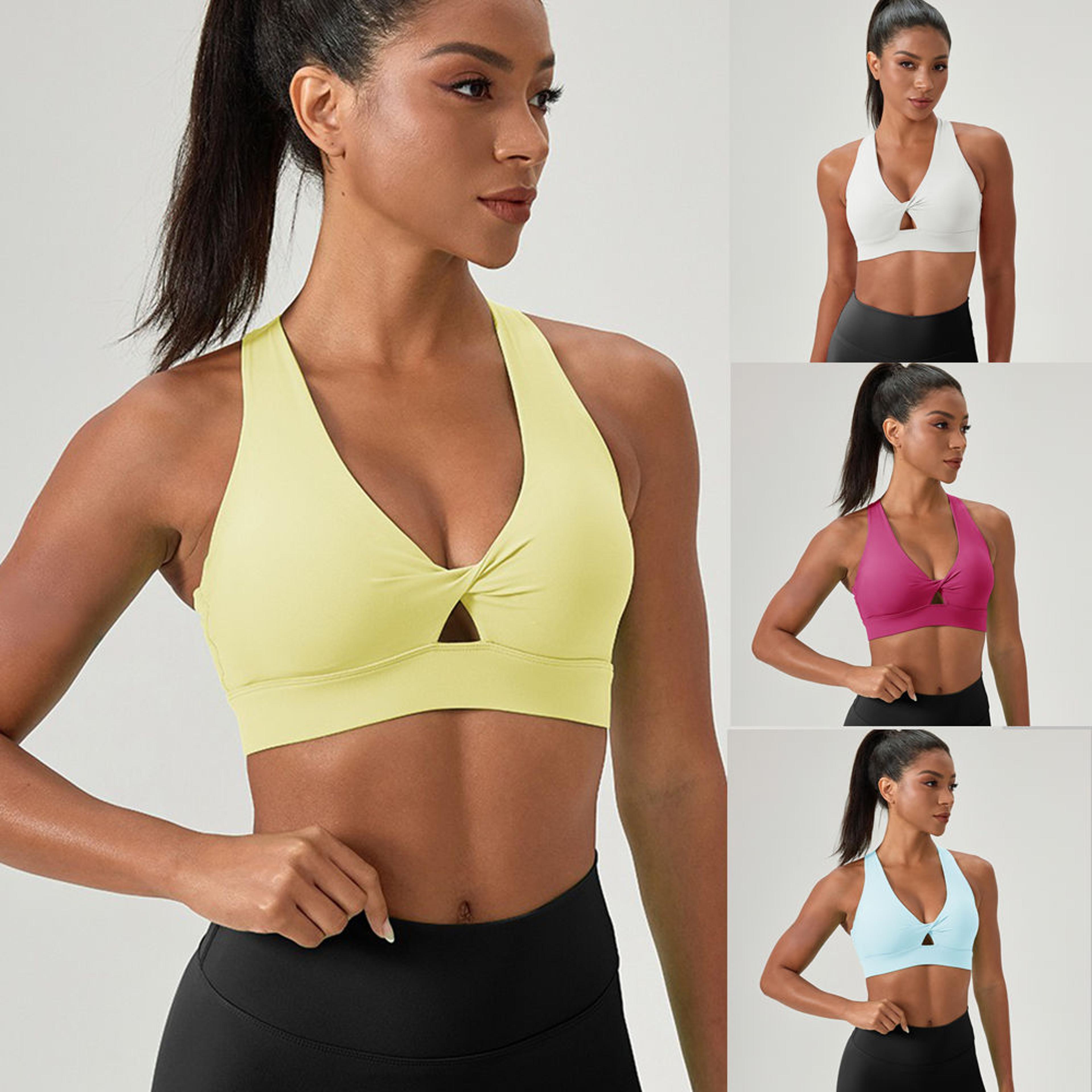 premium quick dry high support sports bra for yoga & gym