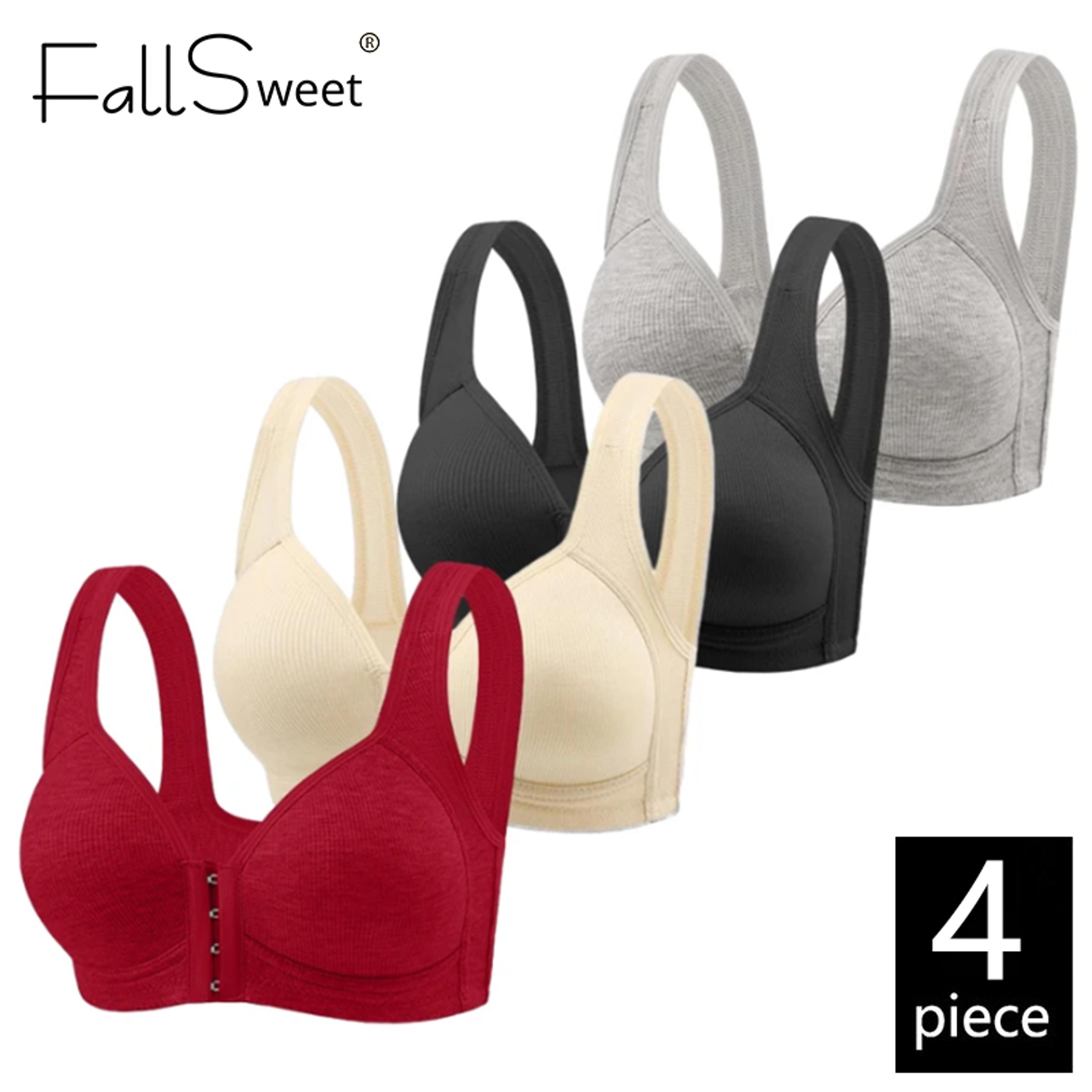 fallsweet wire free front closure bra for women full coverage comfort