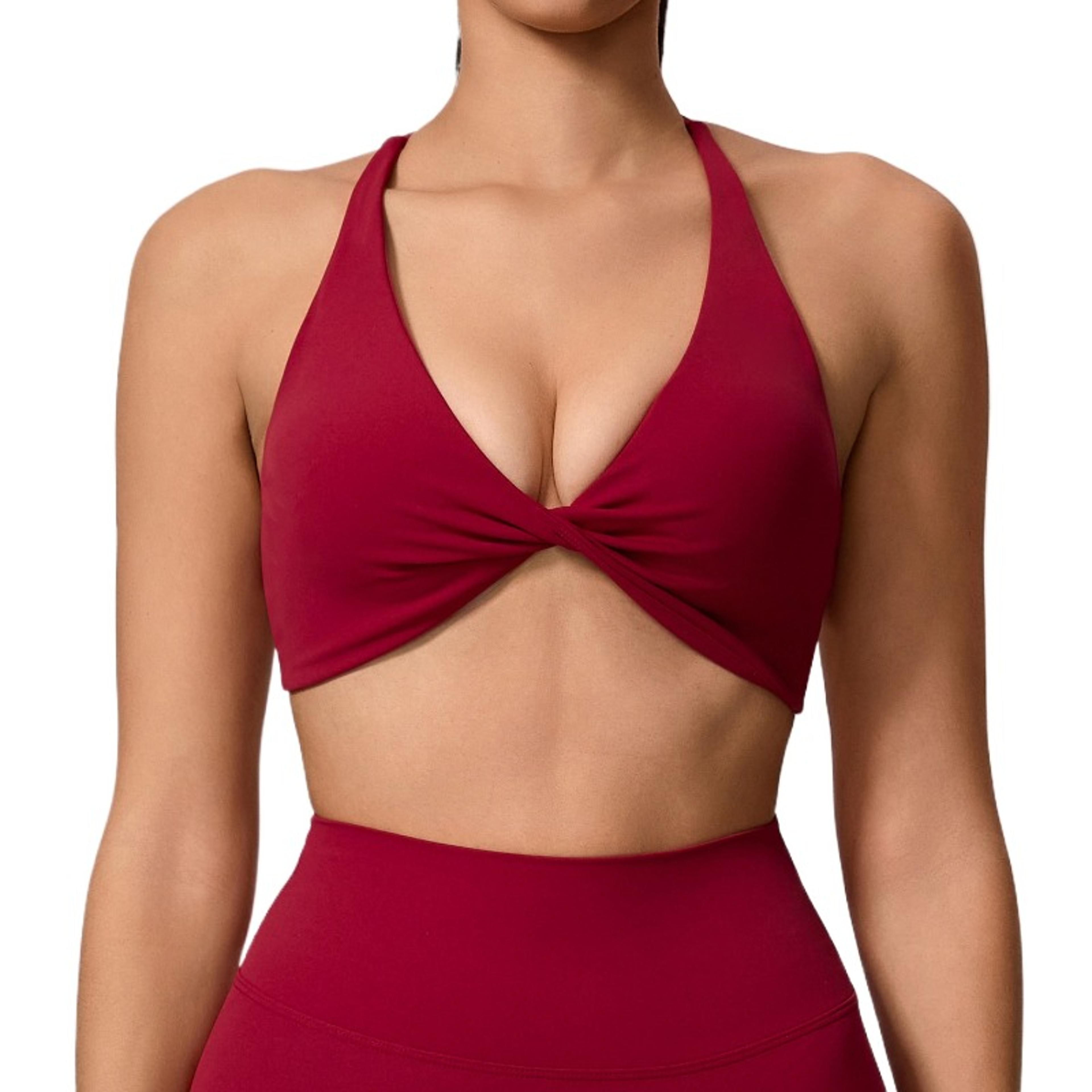 supportive backless cross strap yoga & gym workout bra for women
