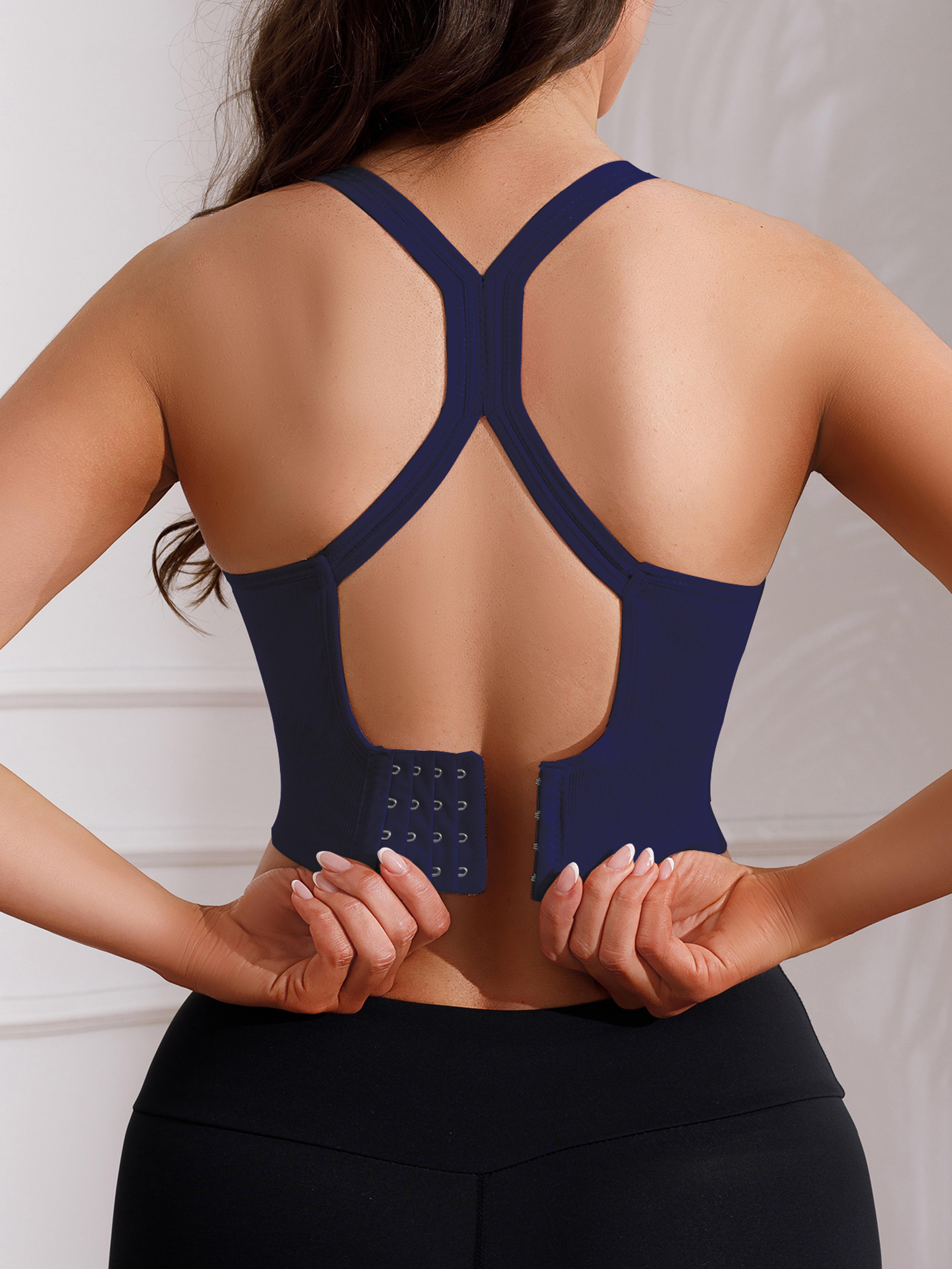 high support sports bra – seamless workout bra wireless crop top for yoga & running