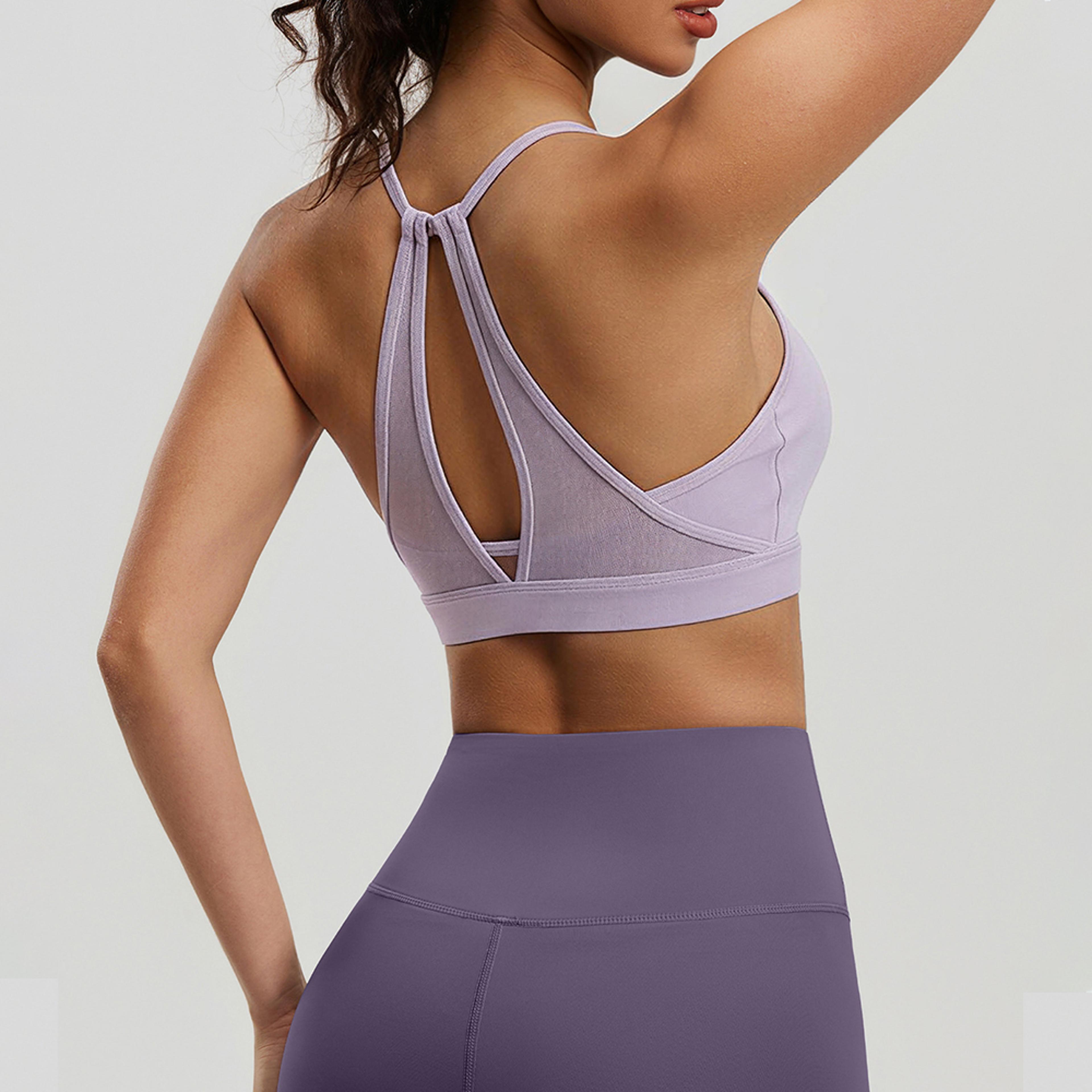 women performance ruched sports bra – breathable support yoga & running top