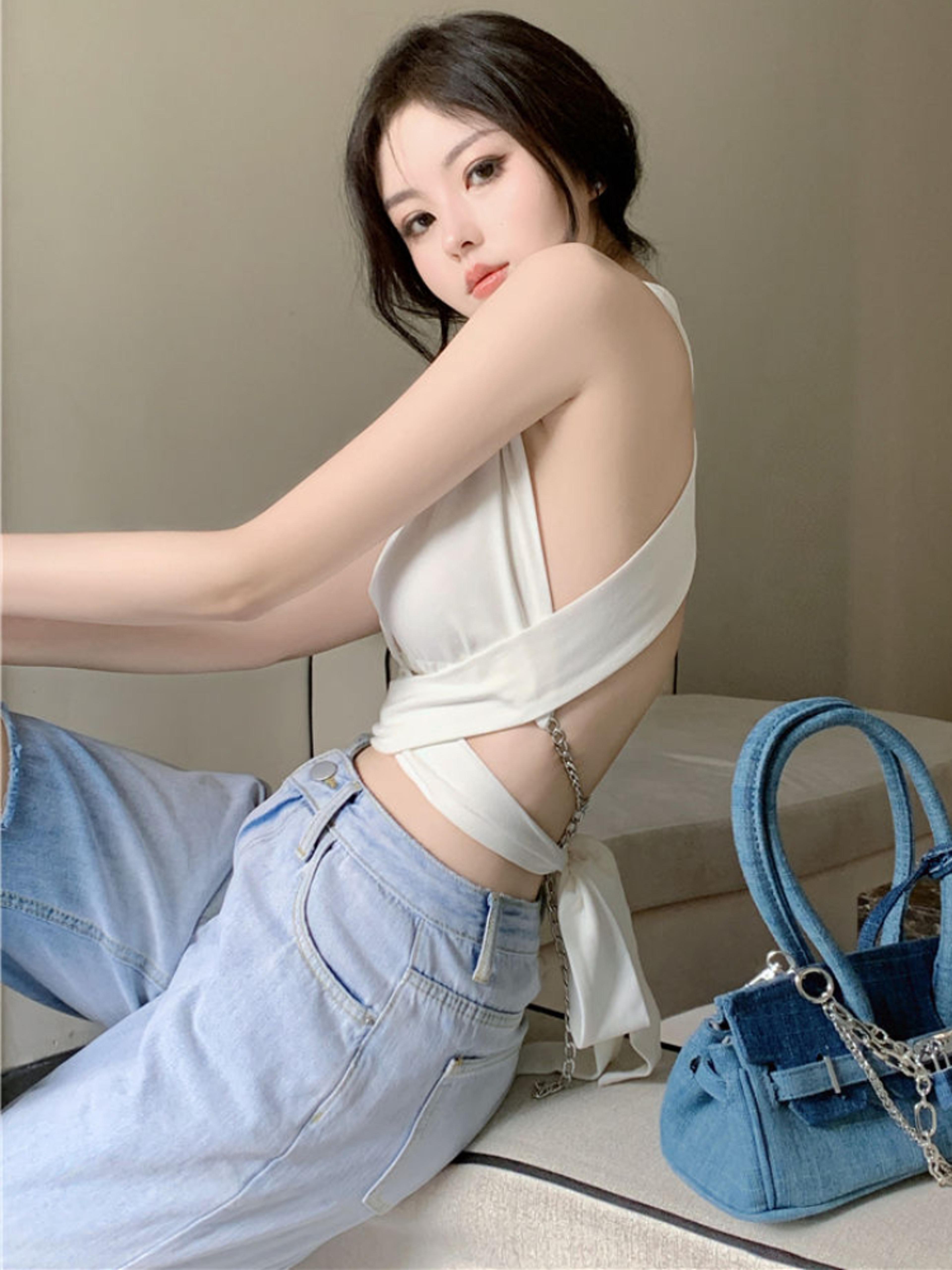 stylish women sexy backless crop tank top – summer & club wear fit