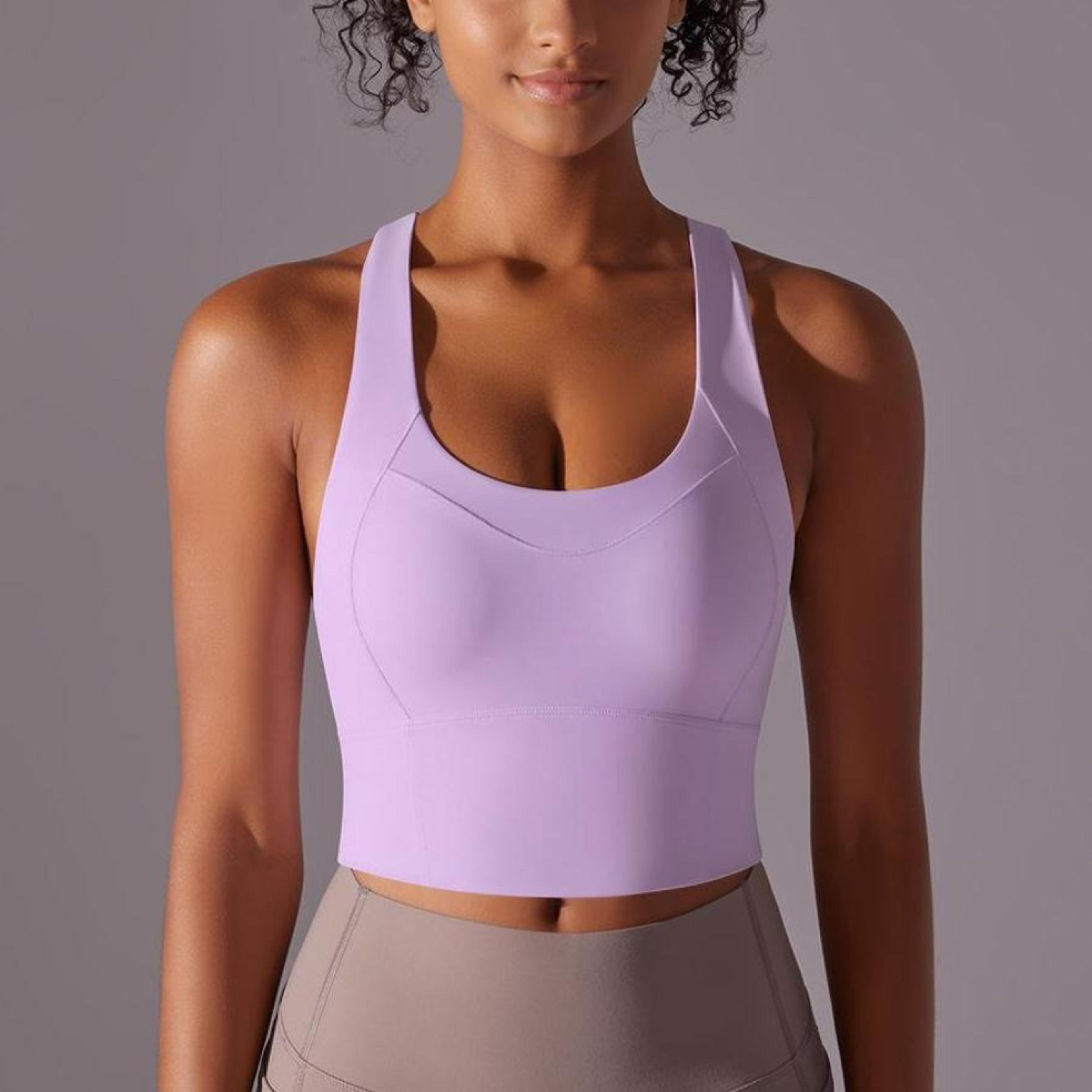 womens seamless crossback fitness bra – comfortable sports bra for women (yoga, running & gym)