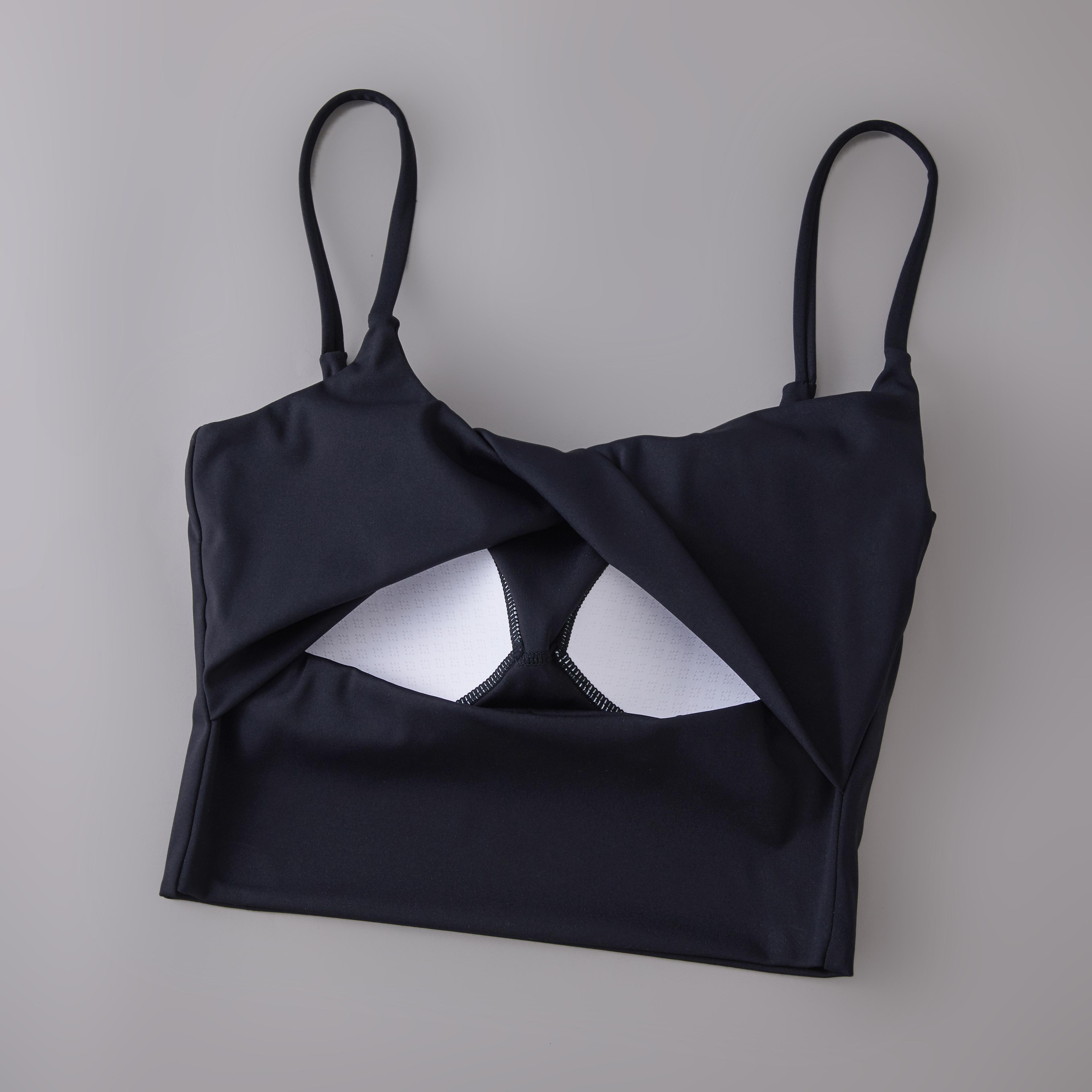 premium cross back yoga bra – medium impact sports support with padding