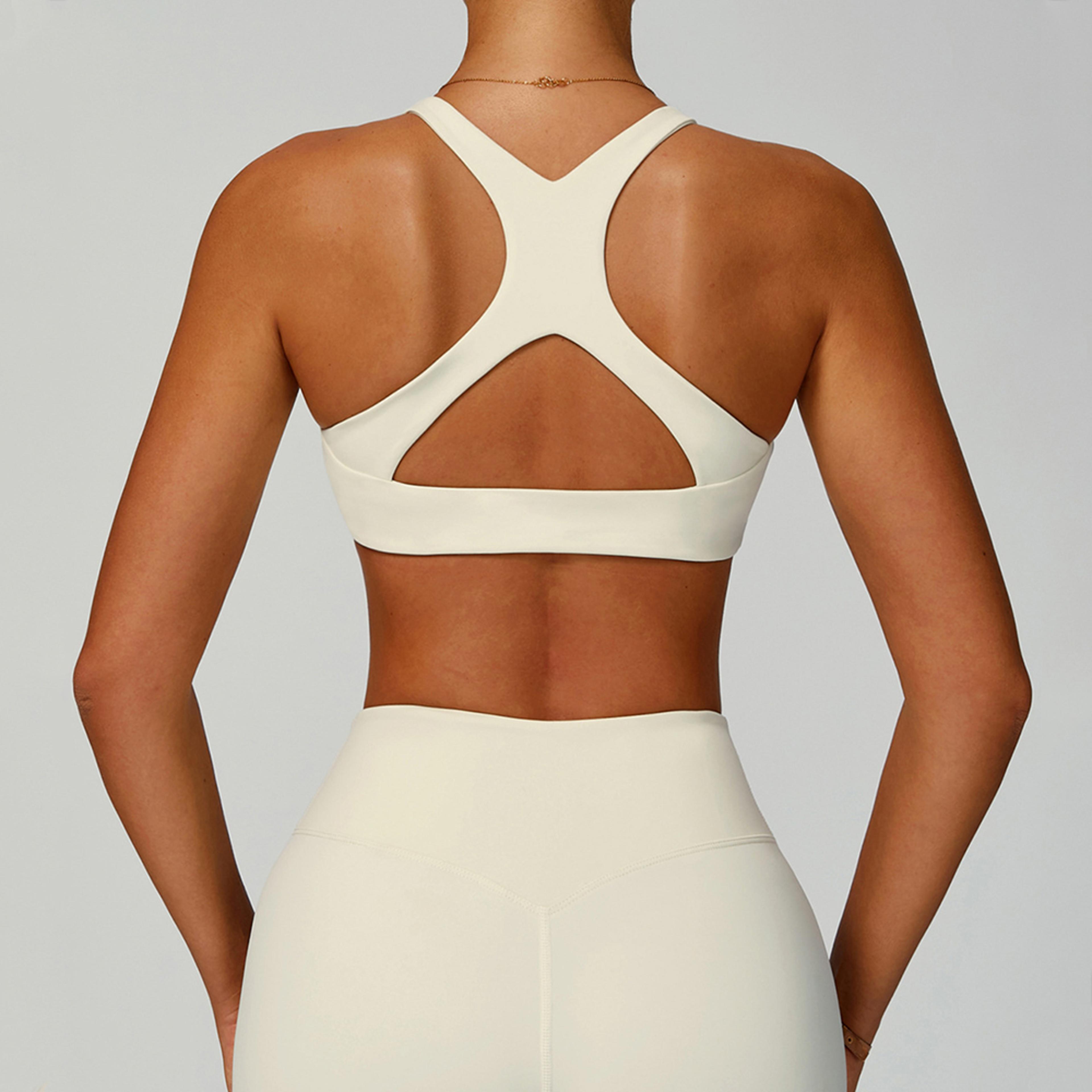 premium back hollow sports bra breathable sports bra for women | high support high impact gym bra
