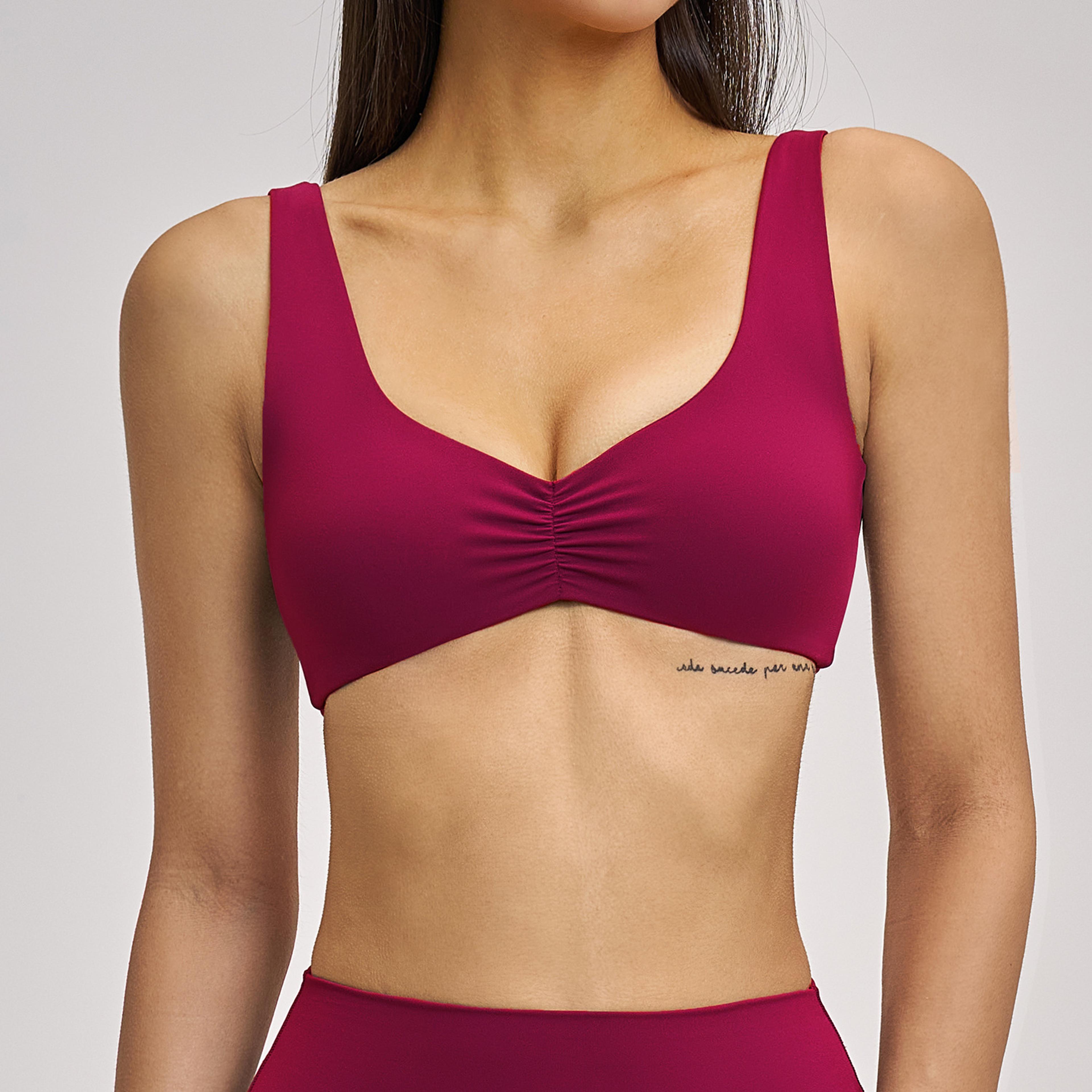 women s high support push up sports bra | breathable yoga bra top for gym & running