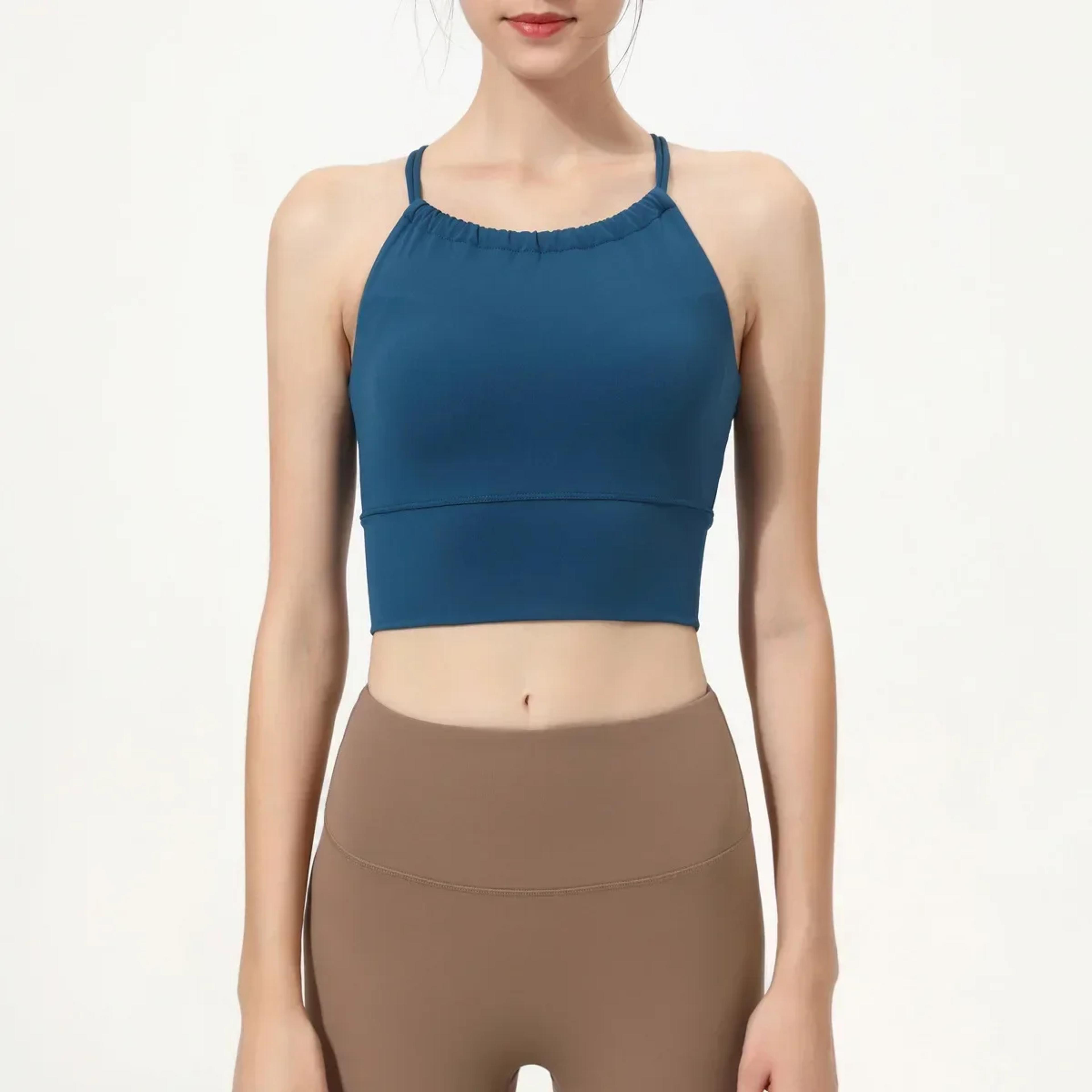 premium breathable sports bra & yoga bra fitness crop top with beauty back support