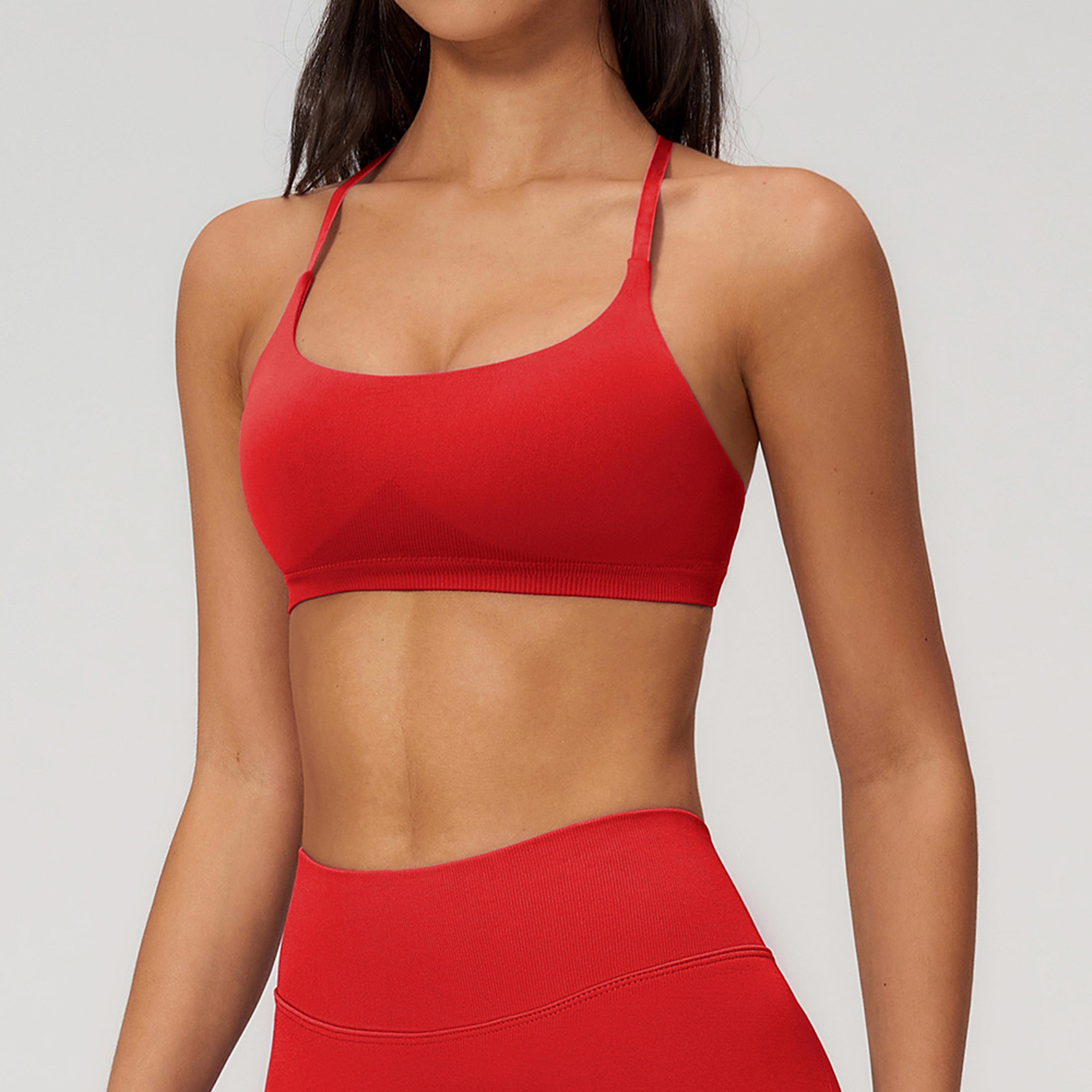 cross back sports bra for women breathable yoga bra fitness top