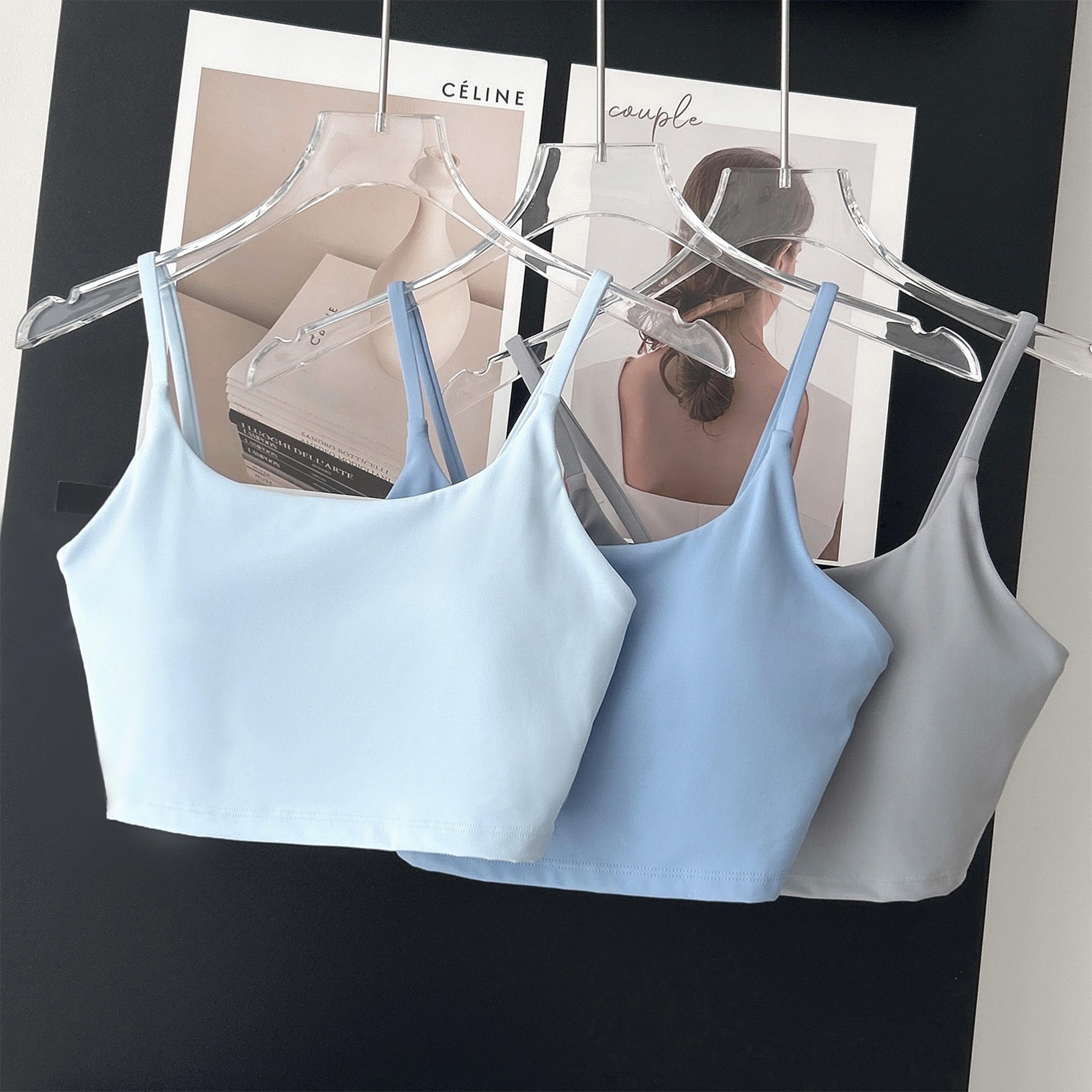 womens breathable padded sports bra for yoga running and gym
