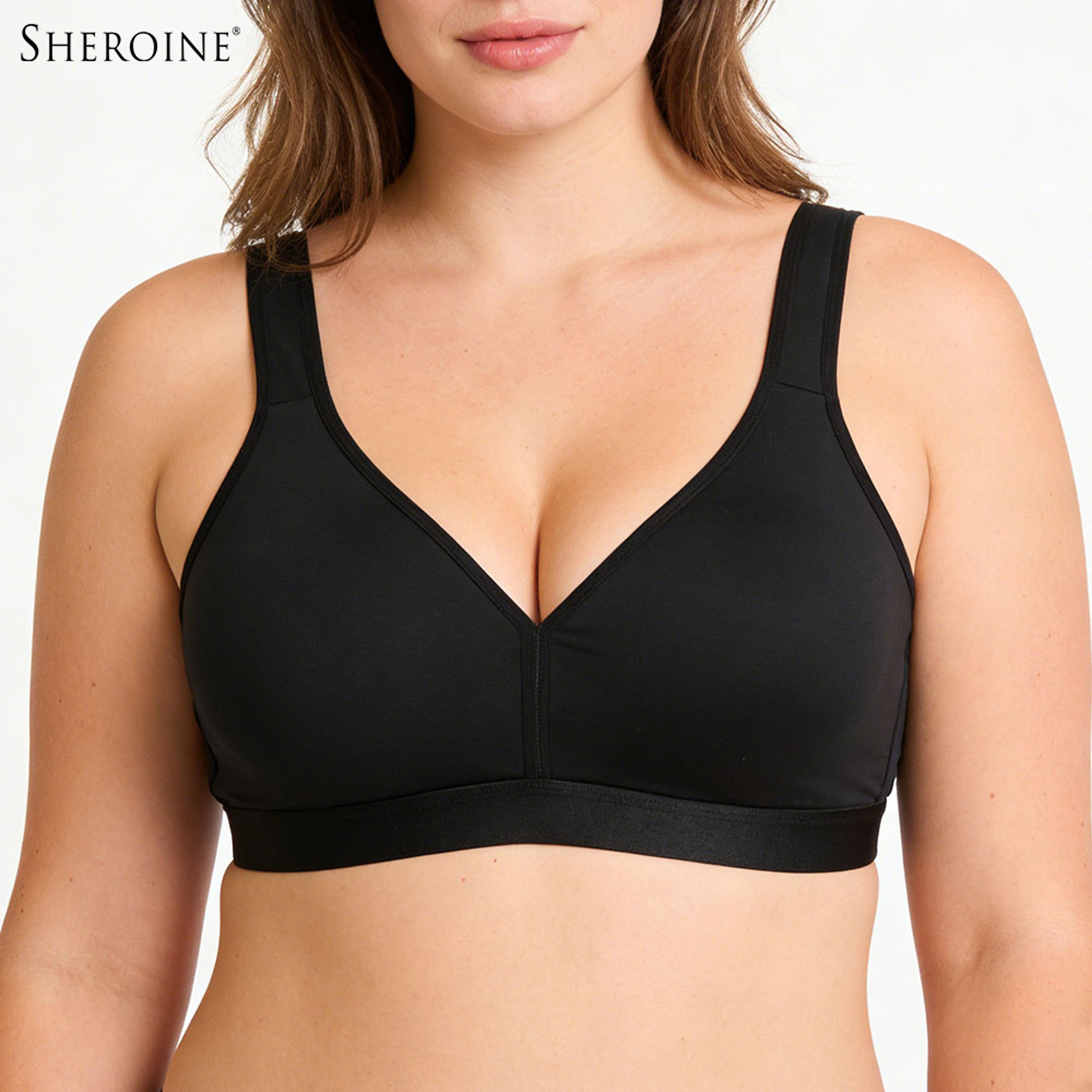 sheroine plus size wirefree full coverage soft cup bra