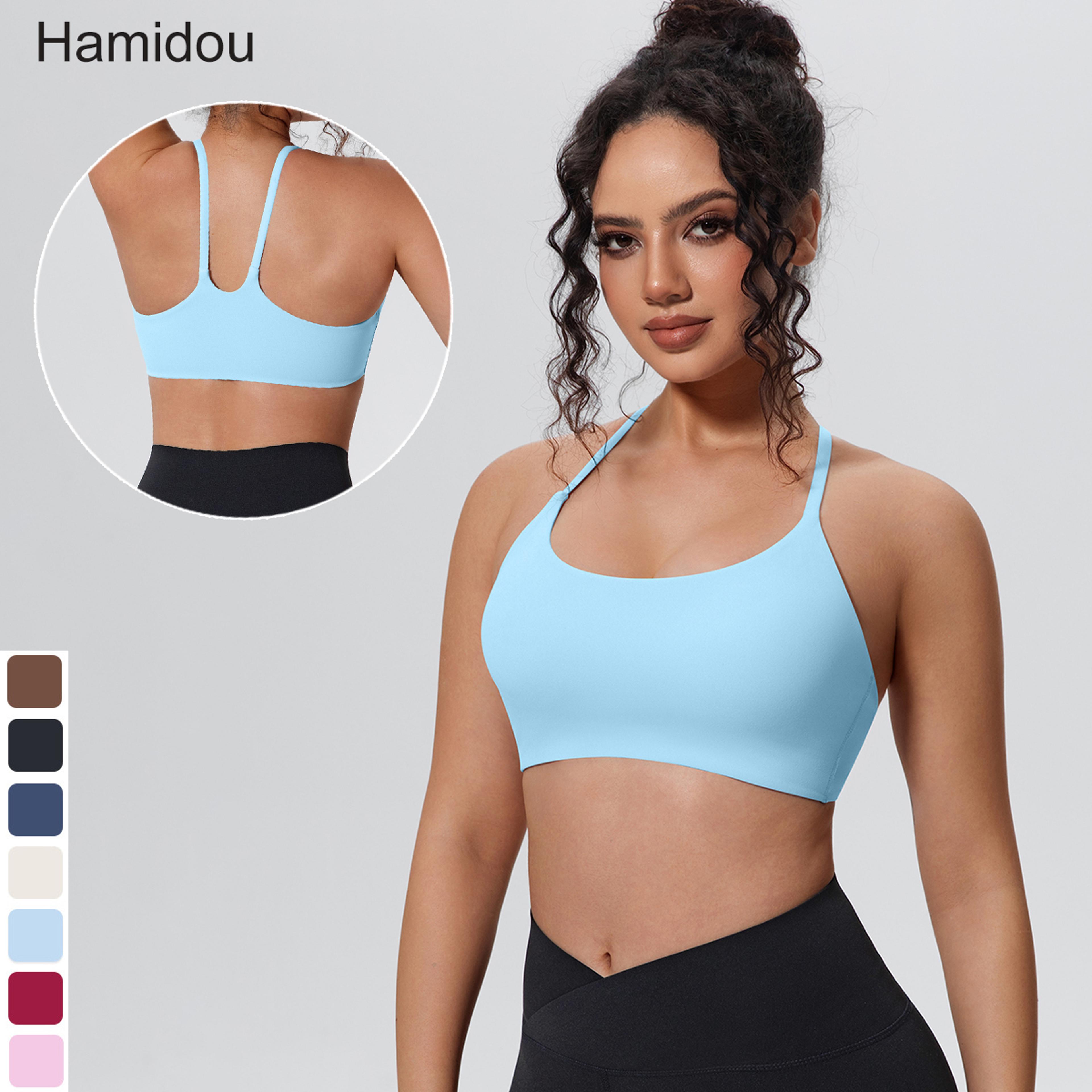 breathable backless women yoga bra for gym running and workouts