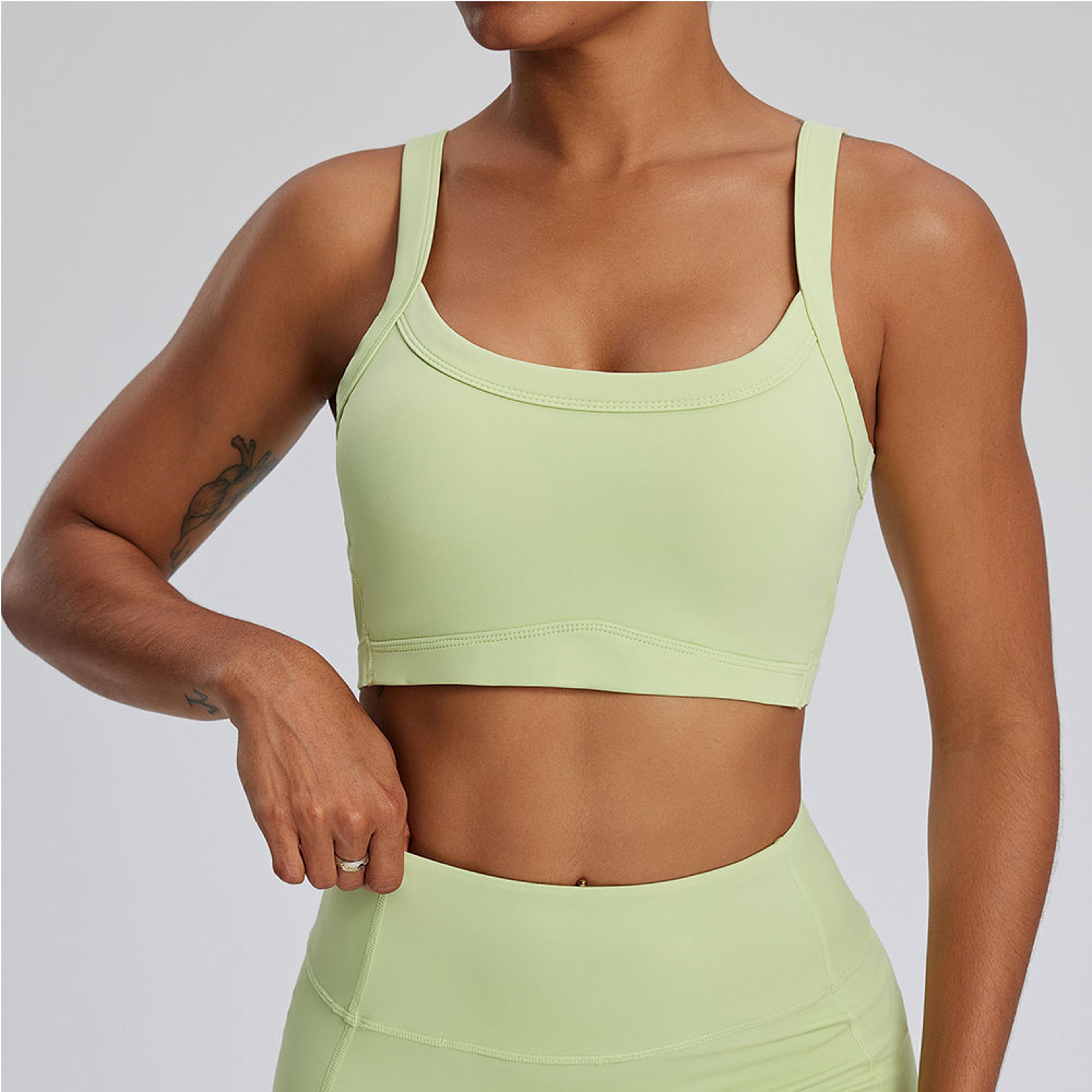push up sports bra for women high support yoga and running top