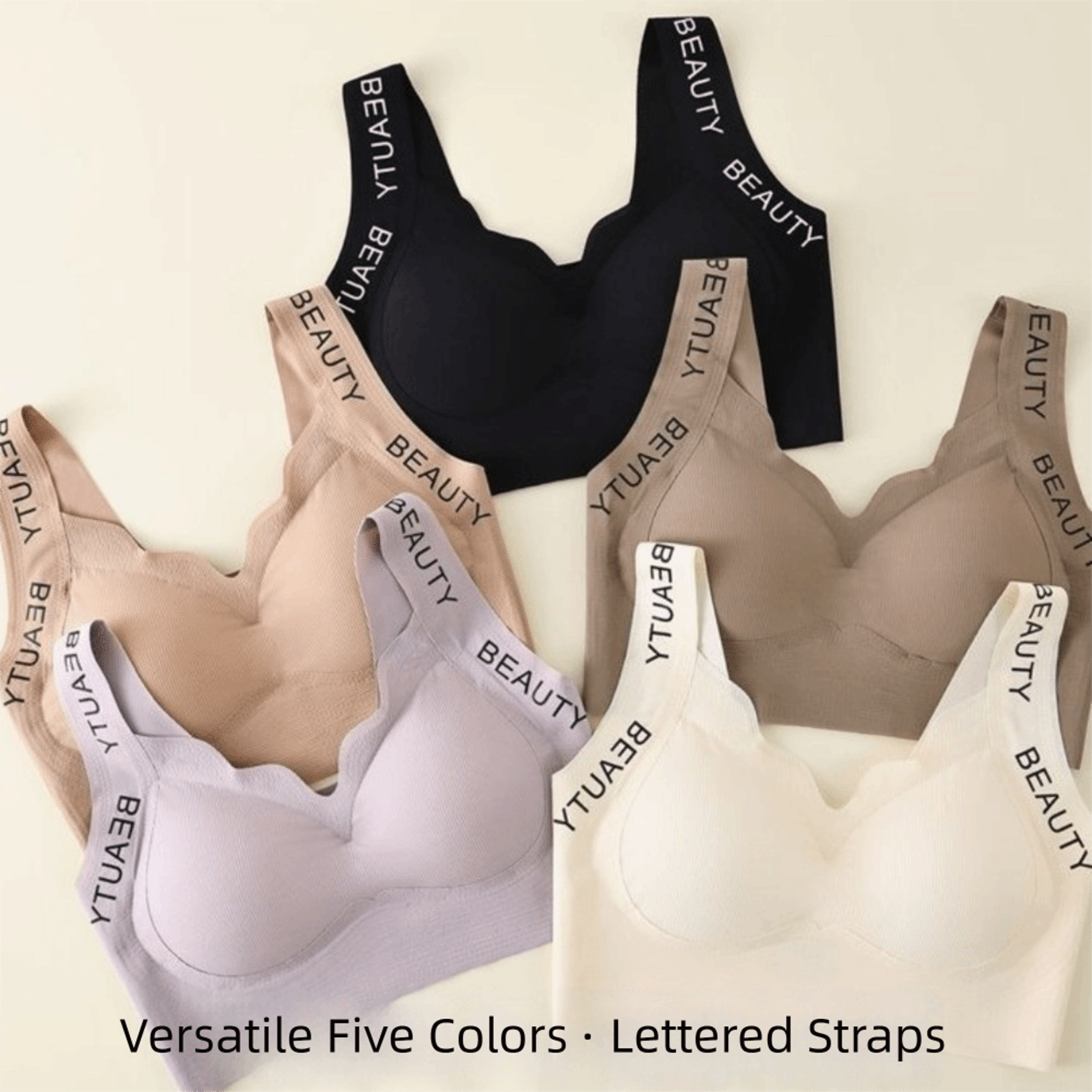 seamless wireless yoga bra with shockproof support and beautiful back design