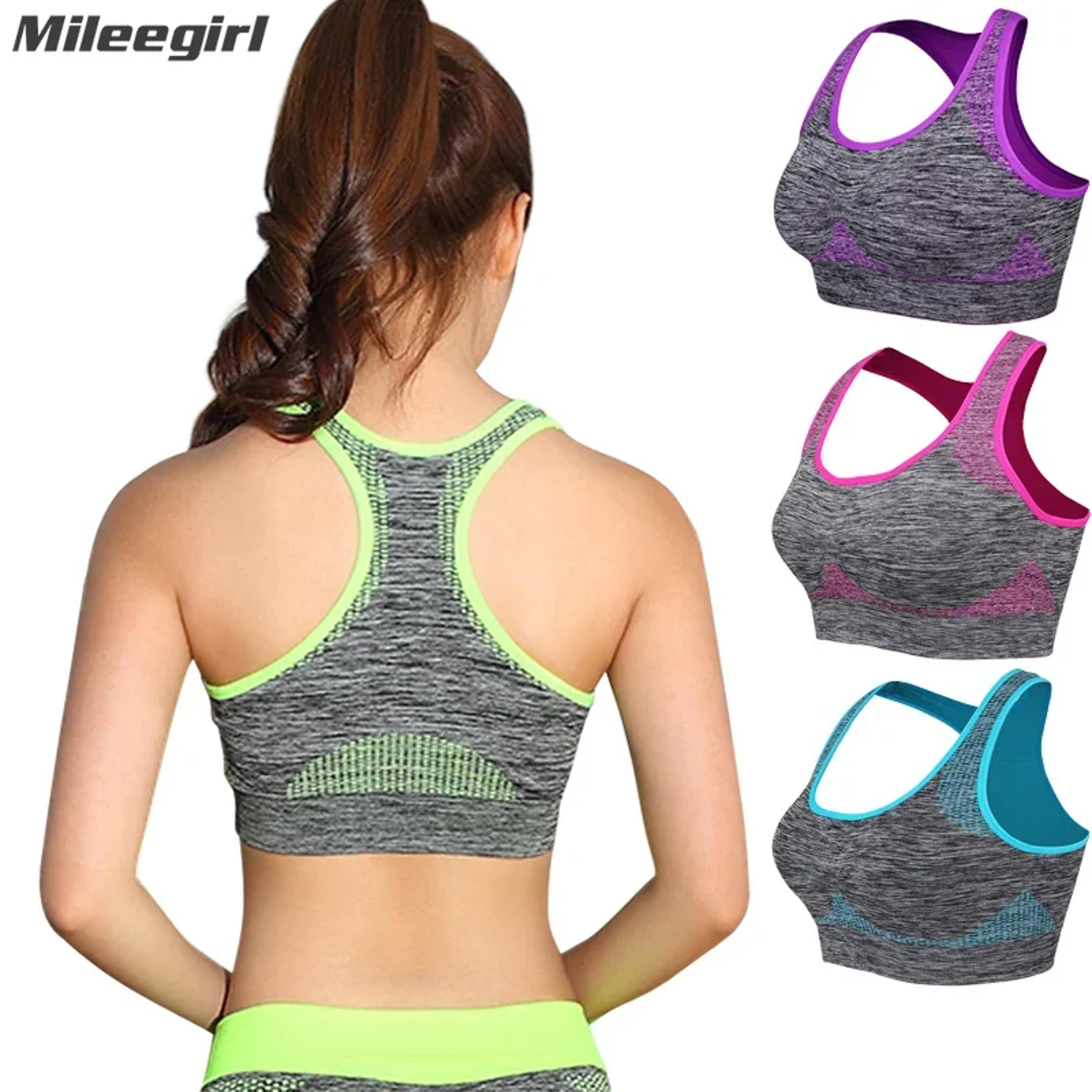 shockproof quick dry sports crop top padded yoga bra