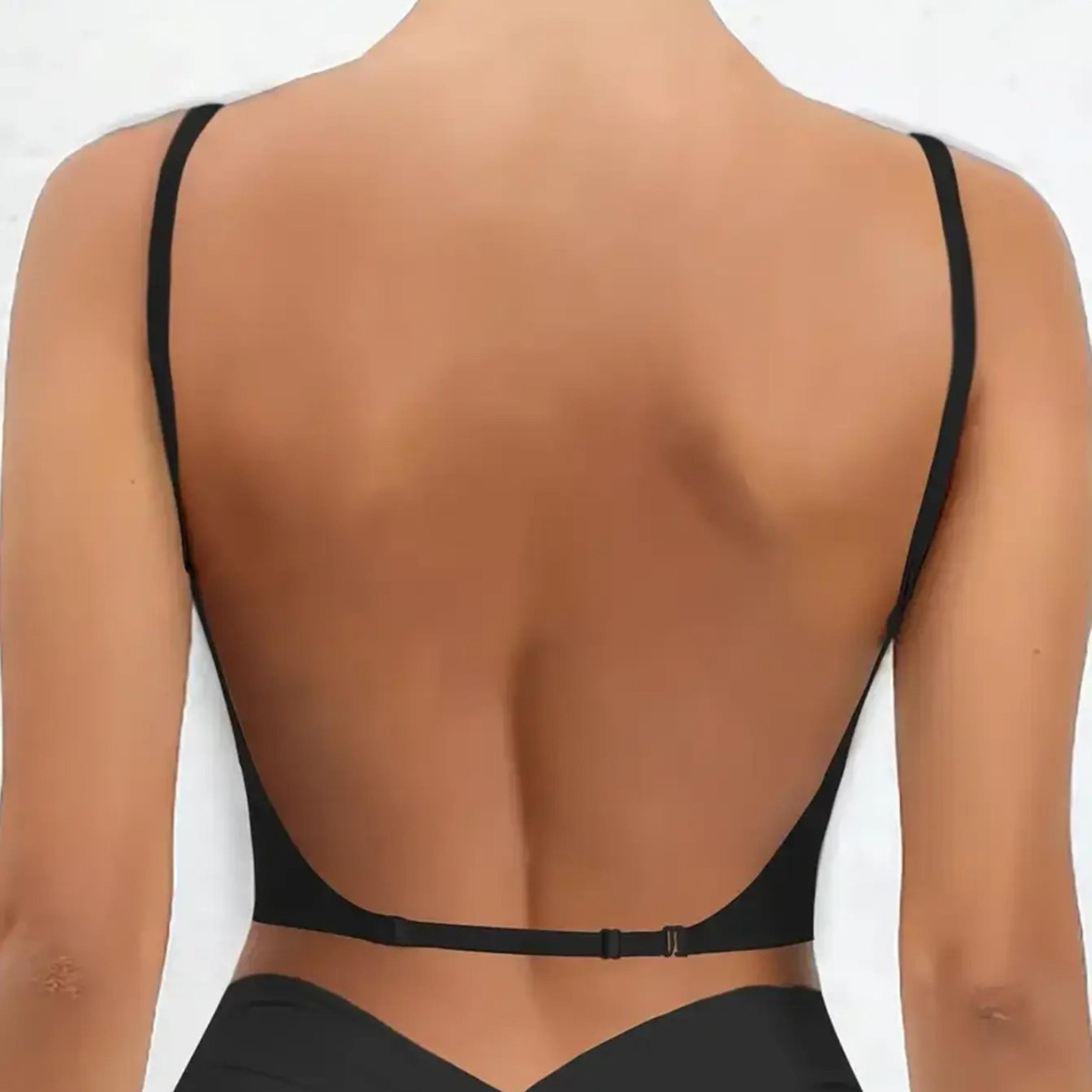seamless backless strapless bra with adjustable multiway straps
