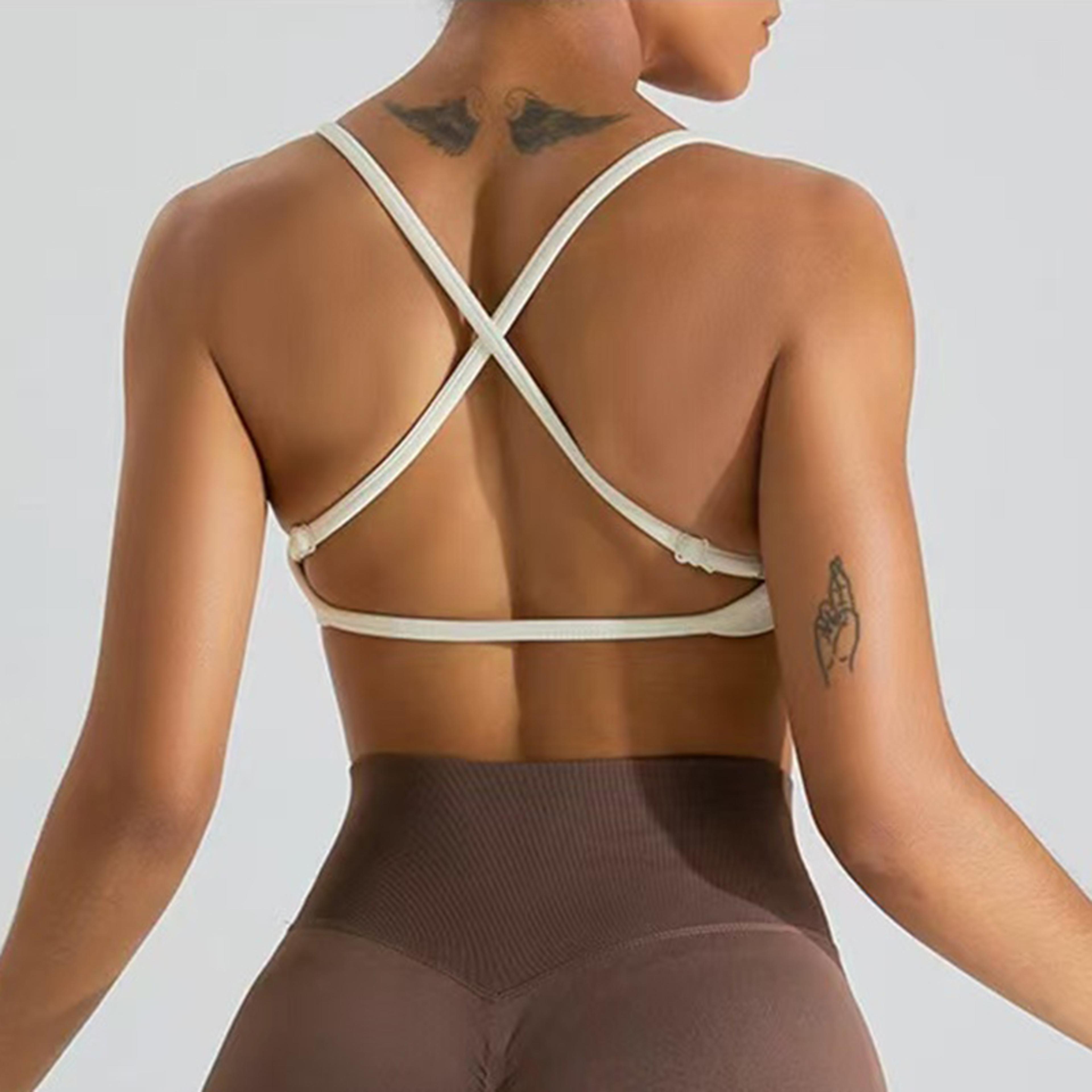 seamless shockproof sports bra yoga crop top for women
