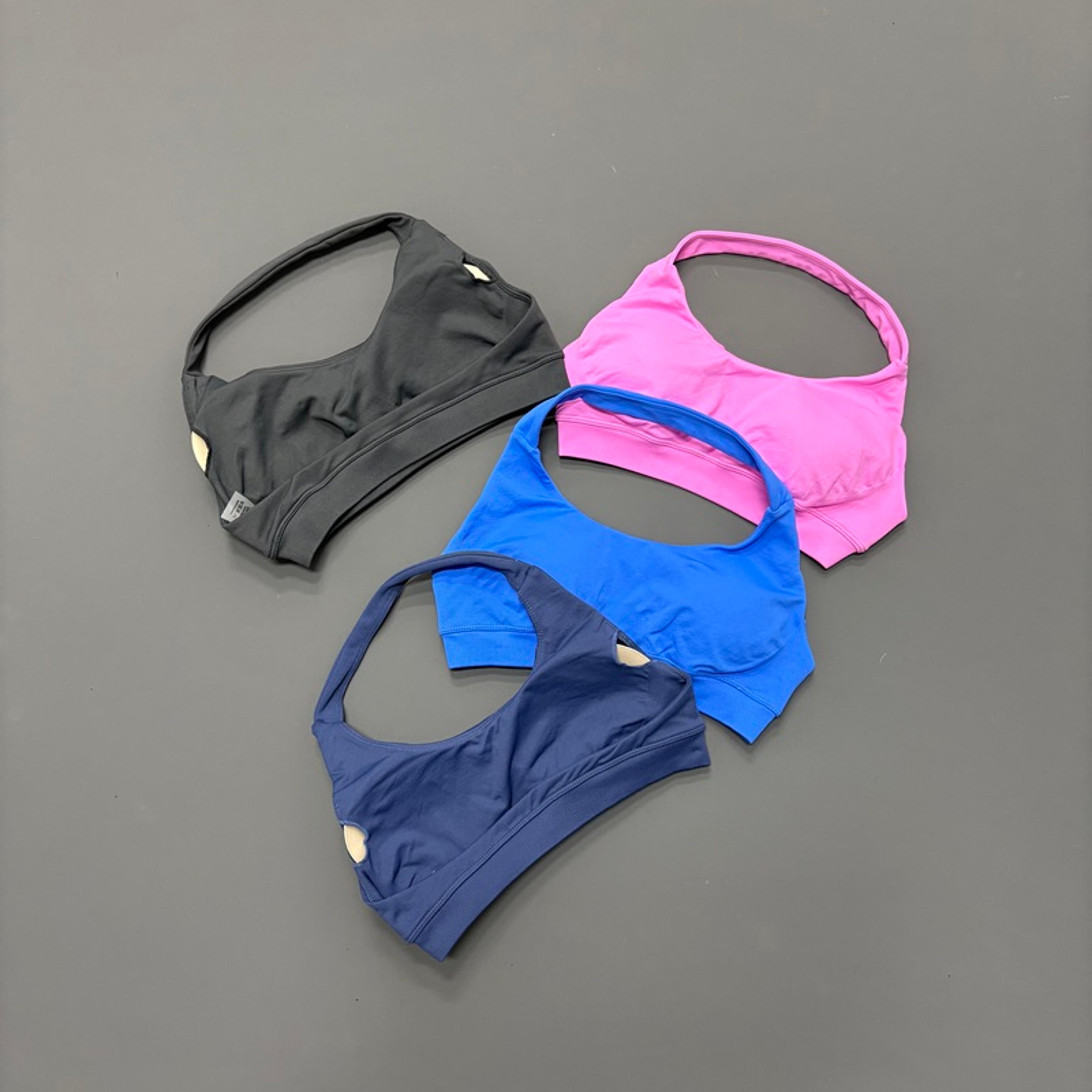 halter backless padded sports bra for yoga gym and daily wear