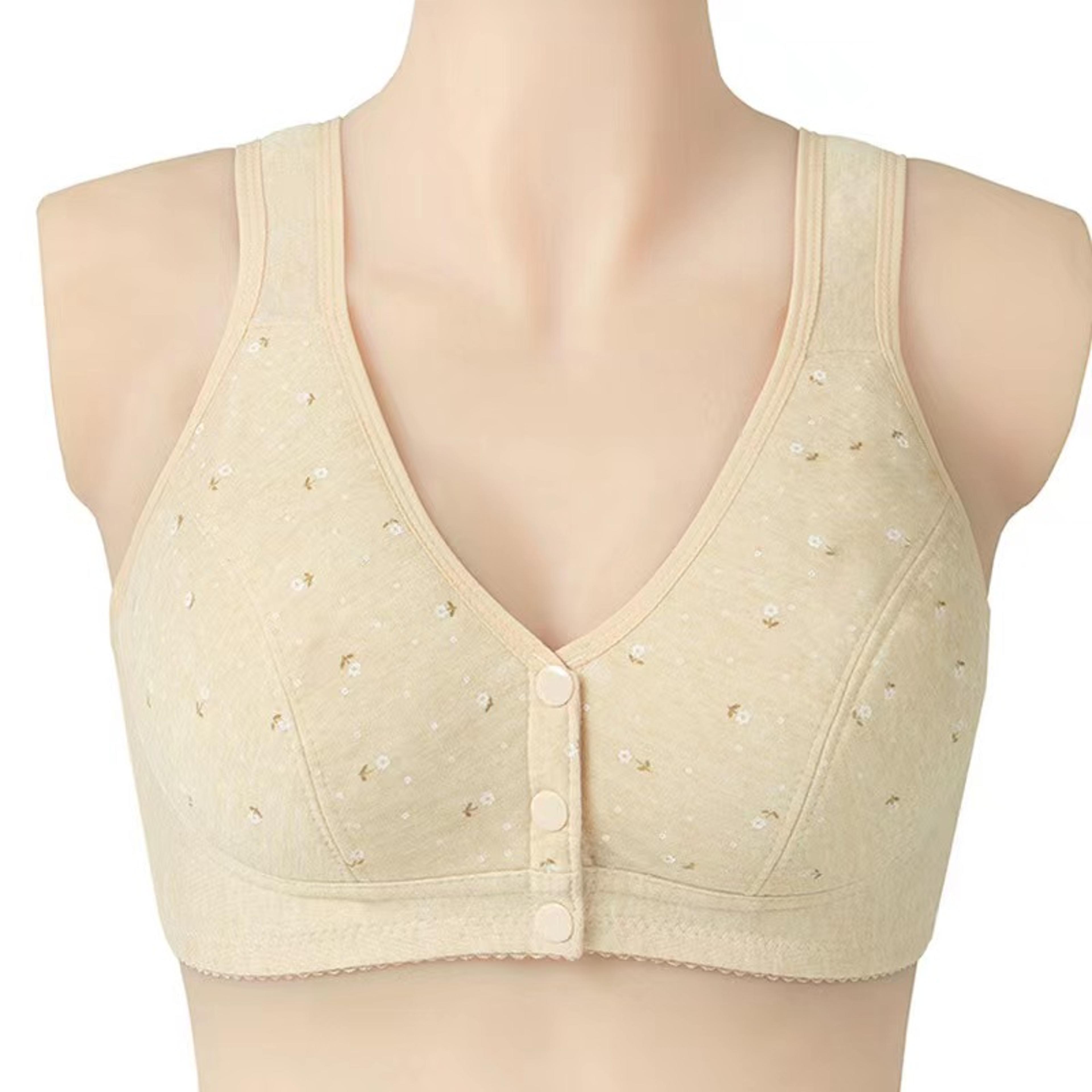 soft cotton front button nursing bra for maternity and everyday comfort