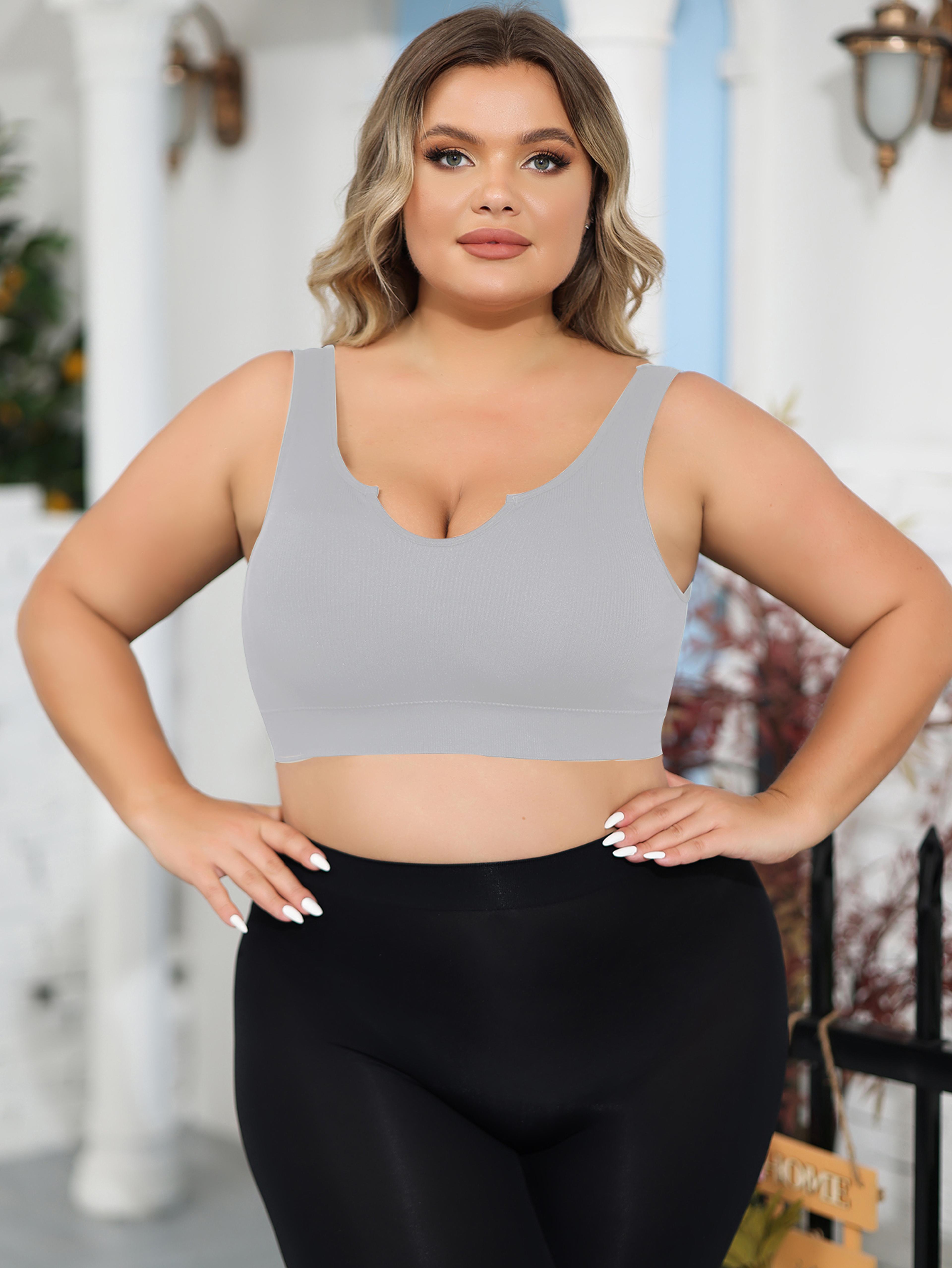plus size wireless comfort bra no underwire side support lift bra