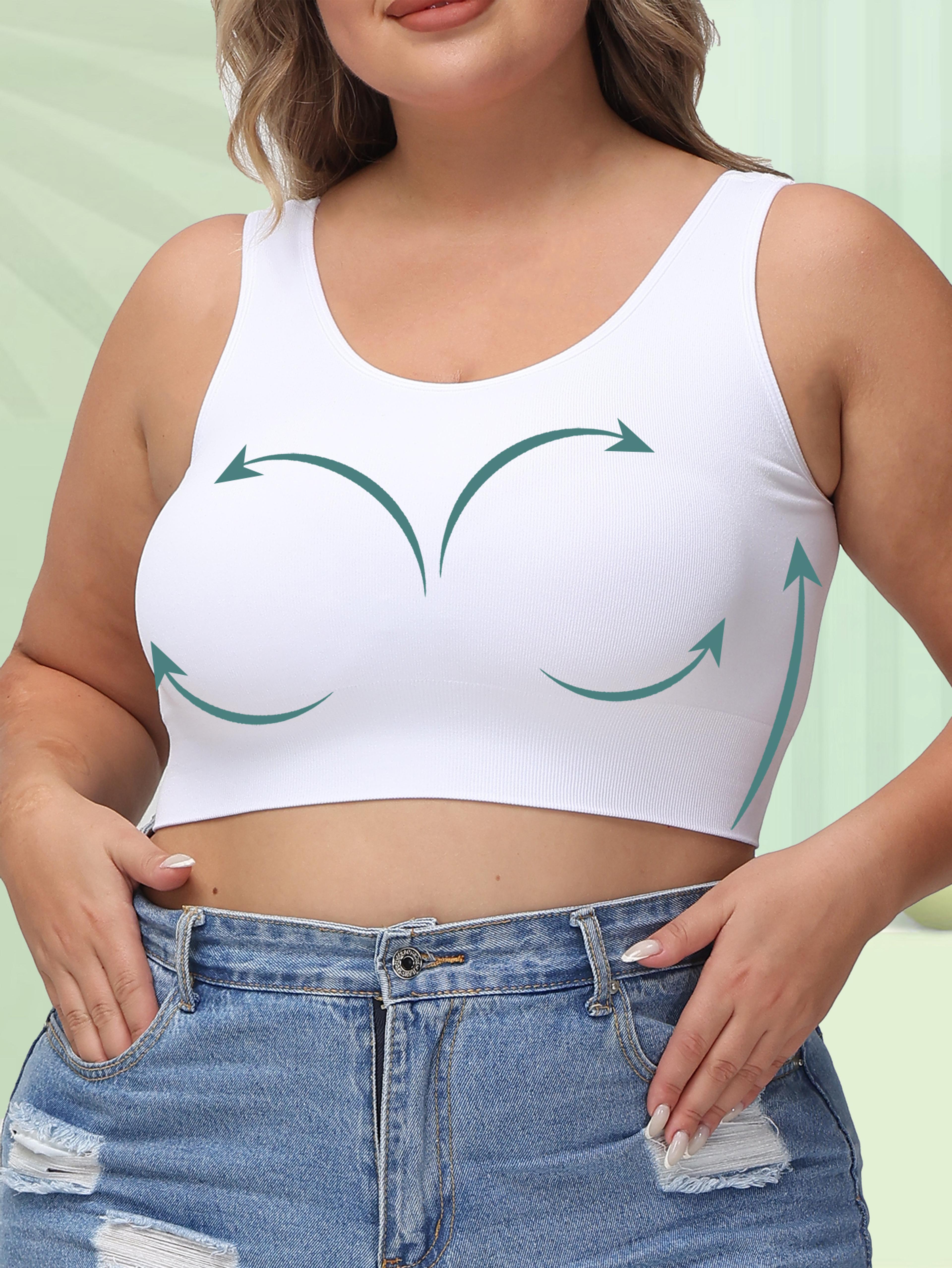 plus size wireless lift support bra for side bust shaping