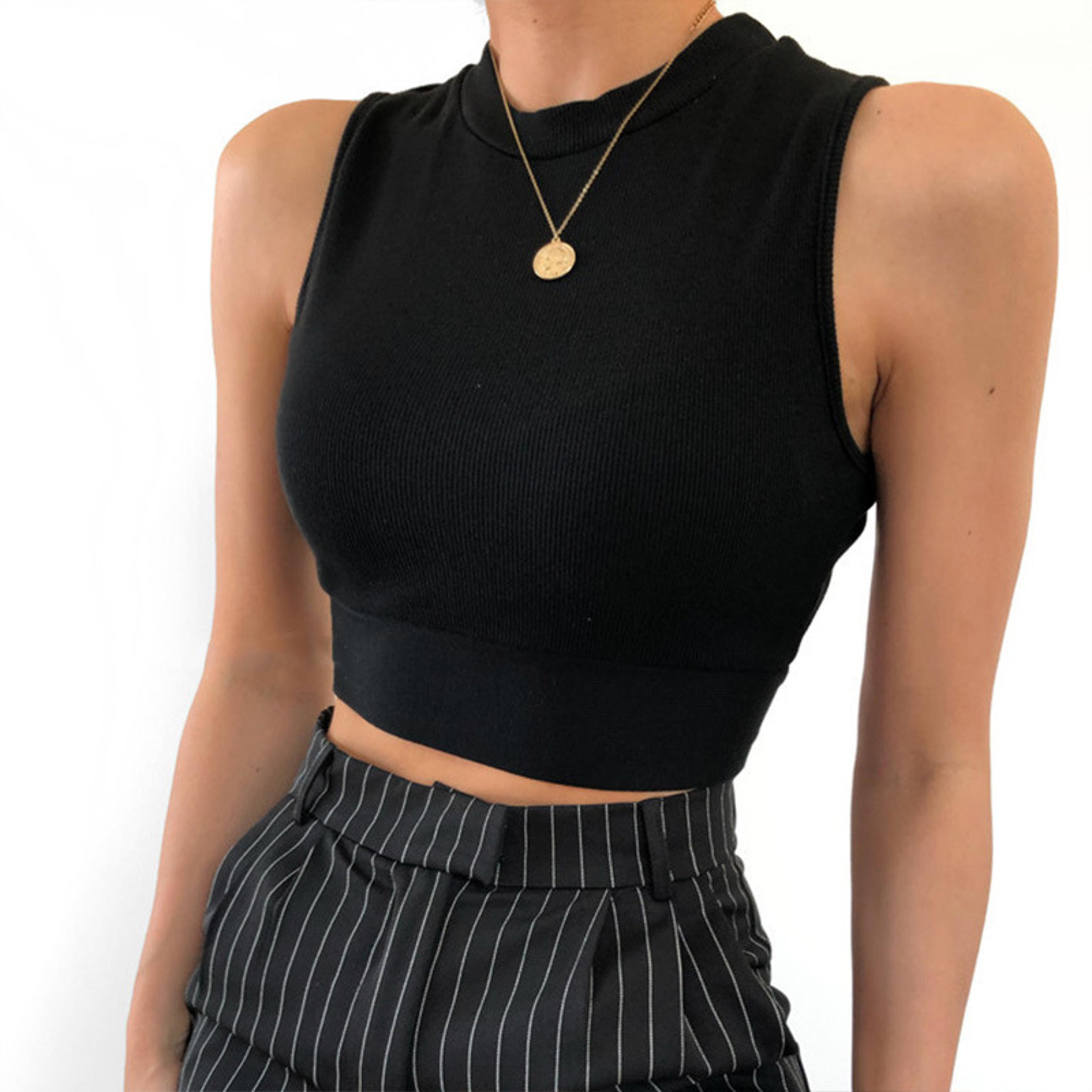 backless criss cross crop tank top for women slim summer streetwear