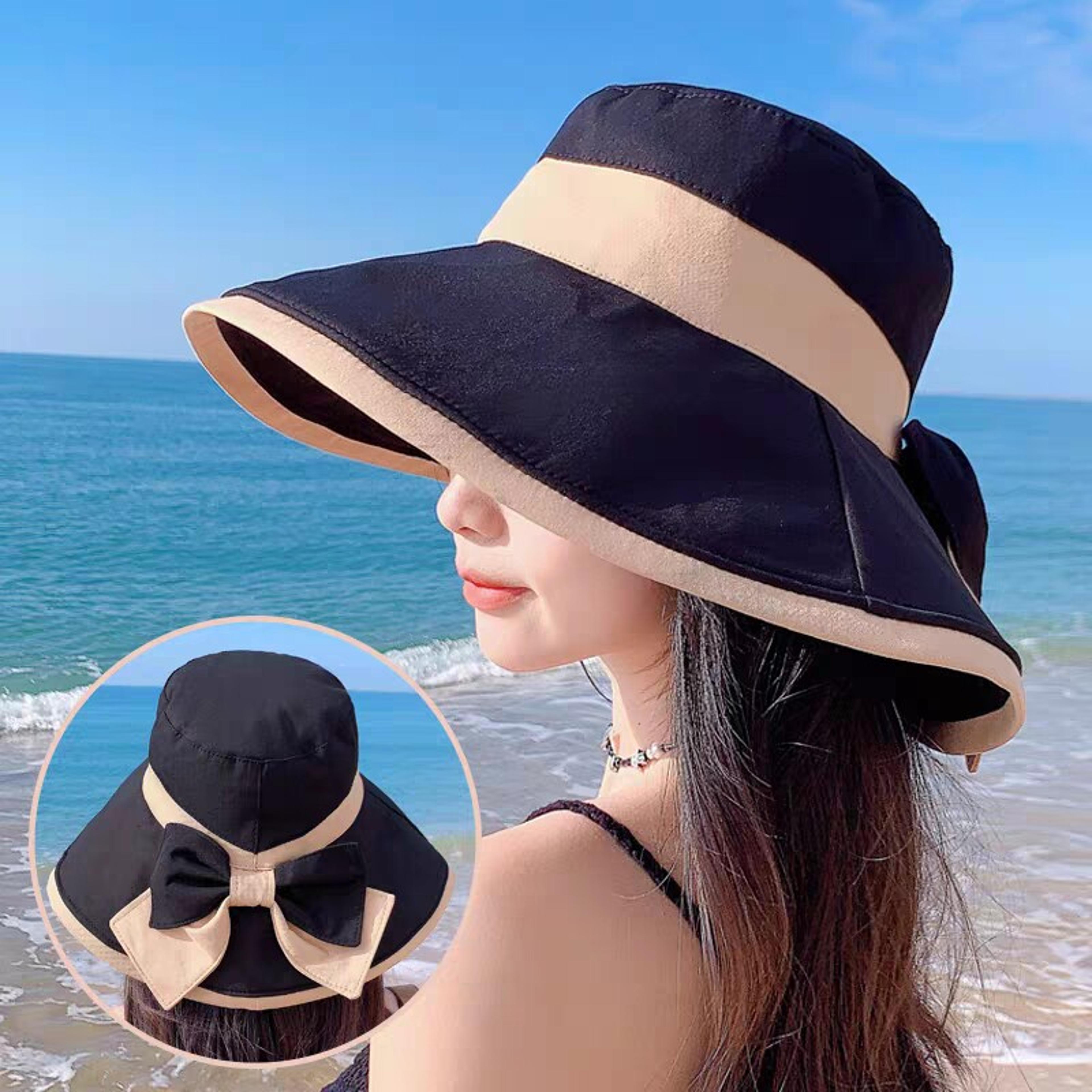 womens wide brim panama sun hat with bow for summer travel