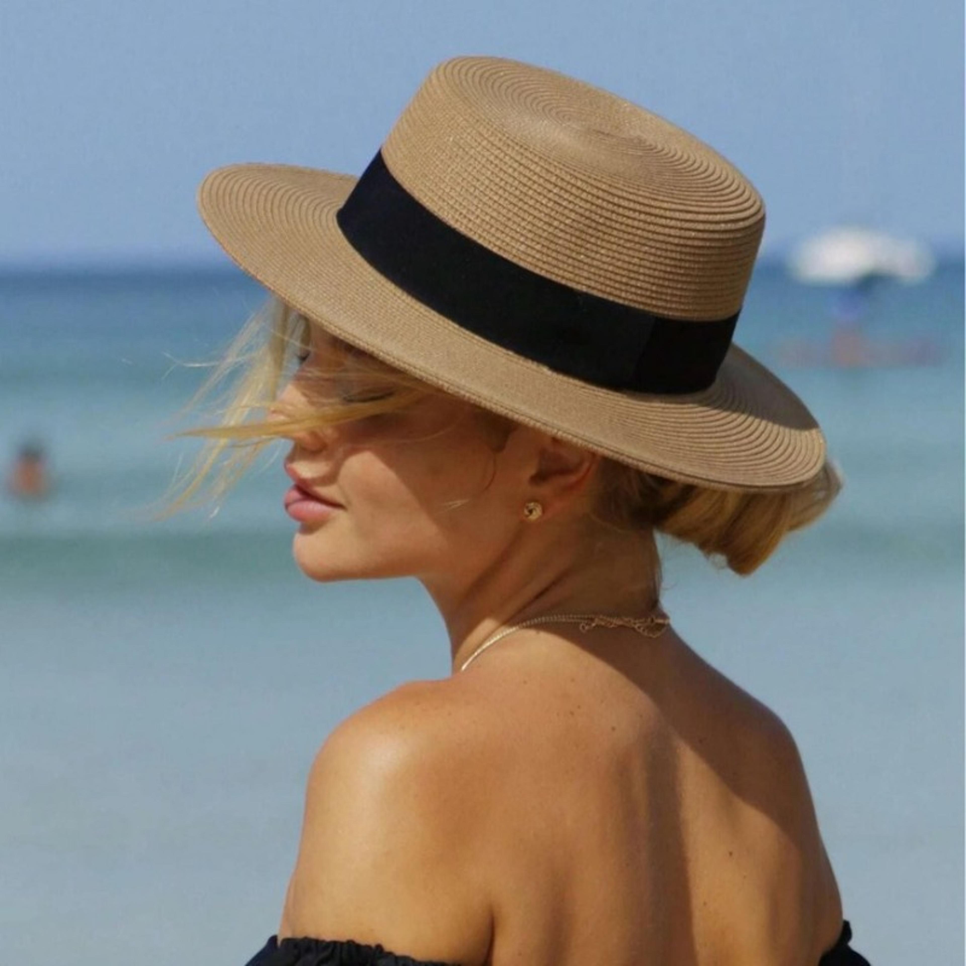 womens wide brim straw hat panama beach sun hat