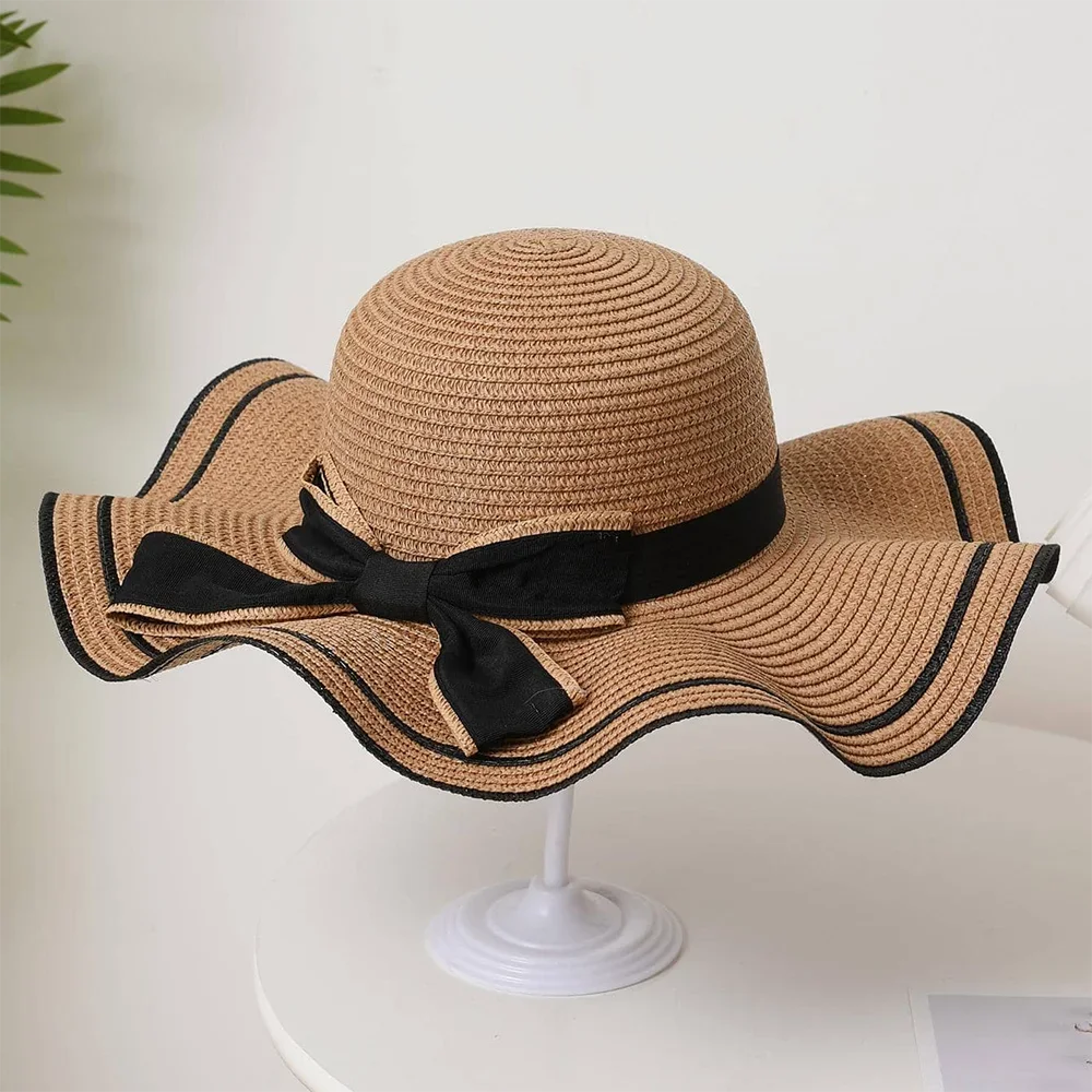 womens wide brim straw sun hat for beach travel and summer shade