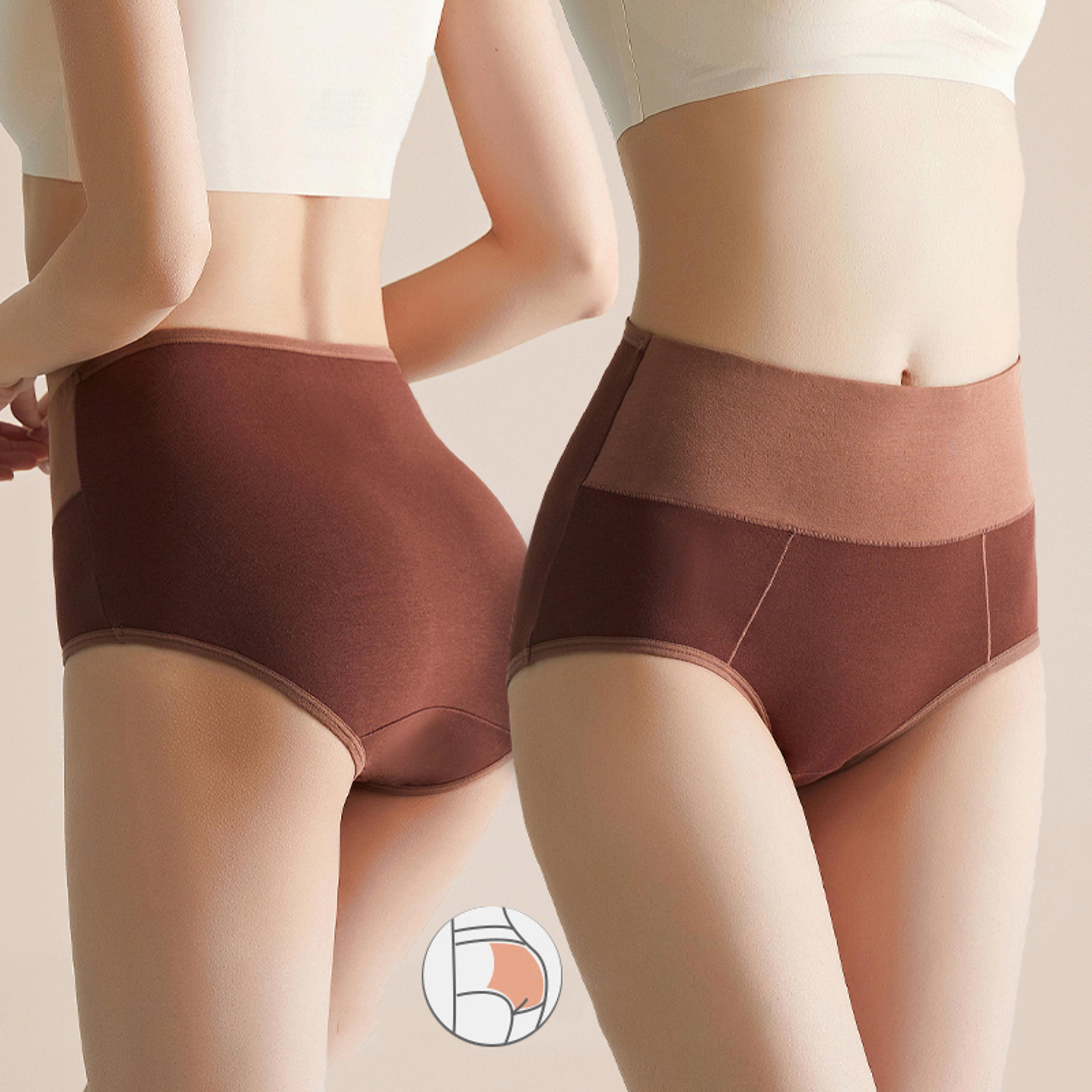 high waist leak proof period underwear cotton plus size menstrual panties