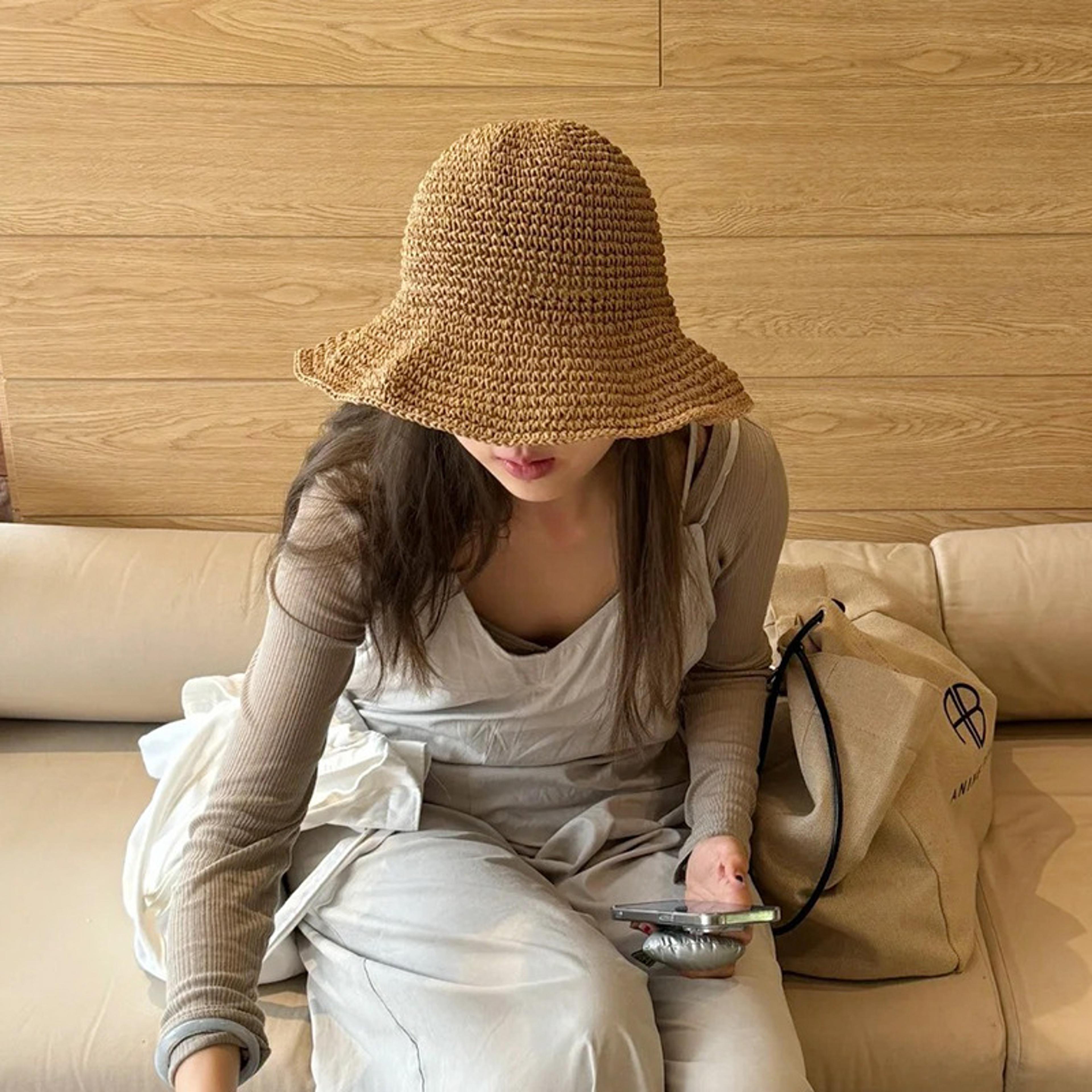foldable wide brim straw sun hat for ladies