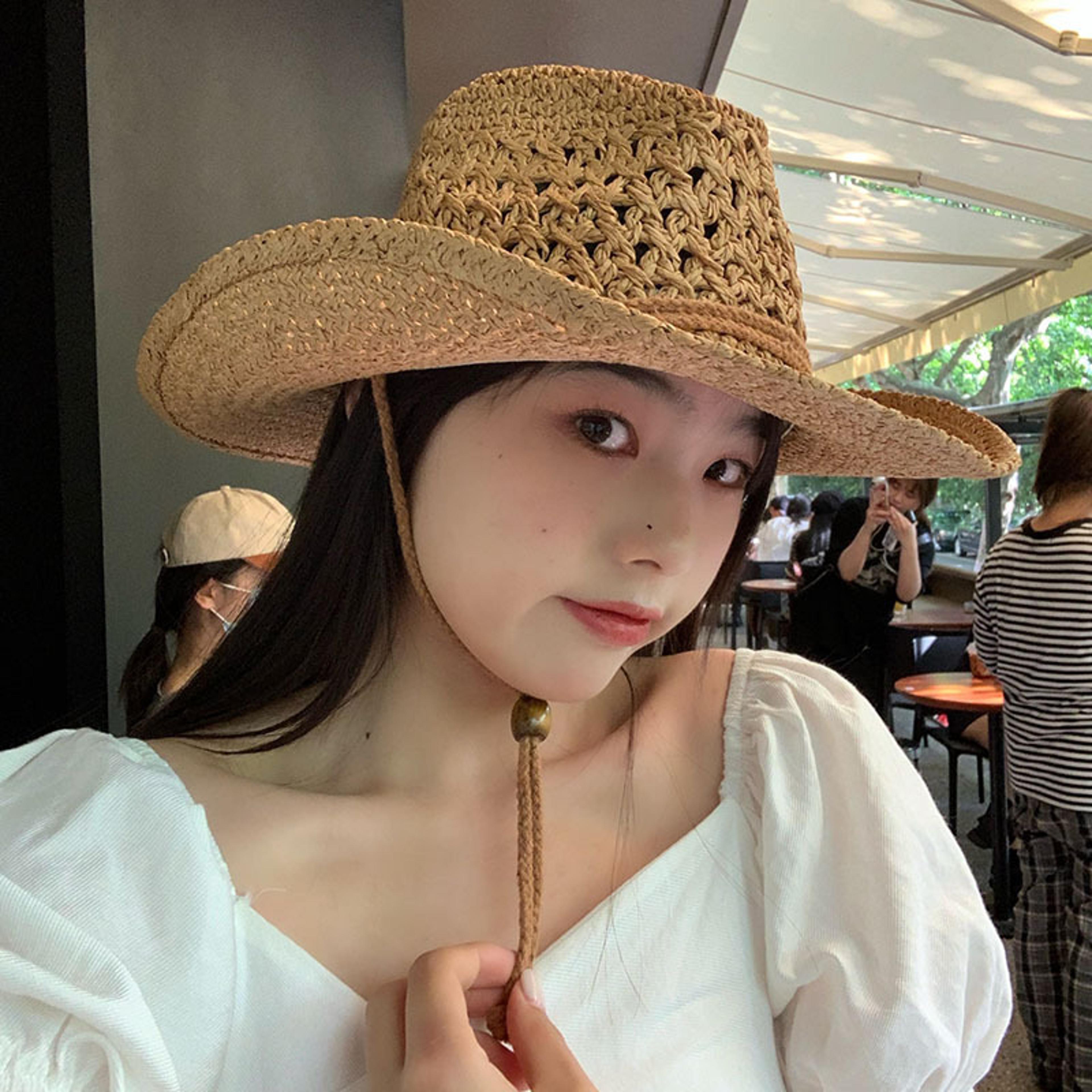 breathable straw cowboy panama hat for men and women