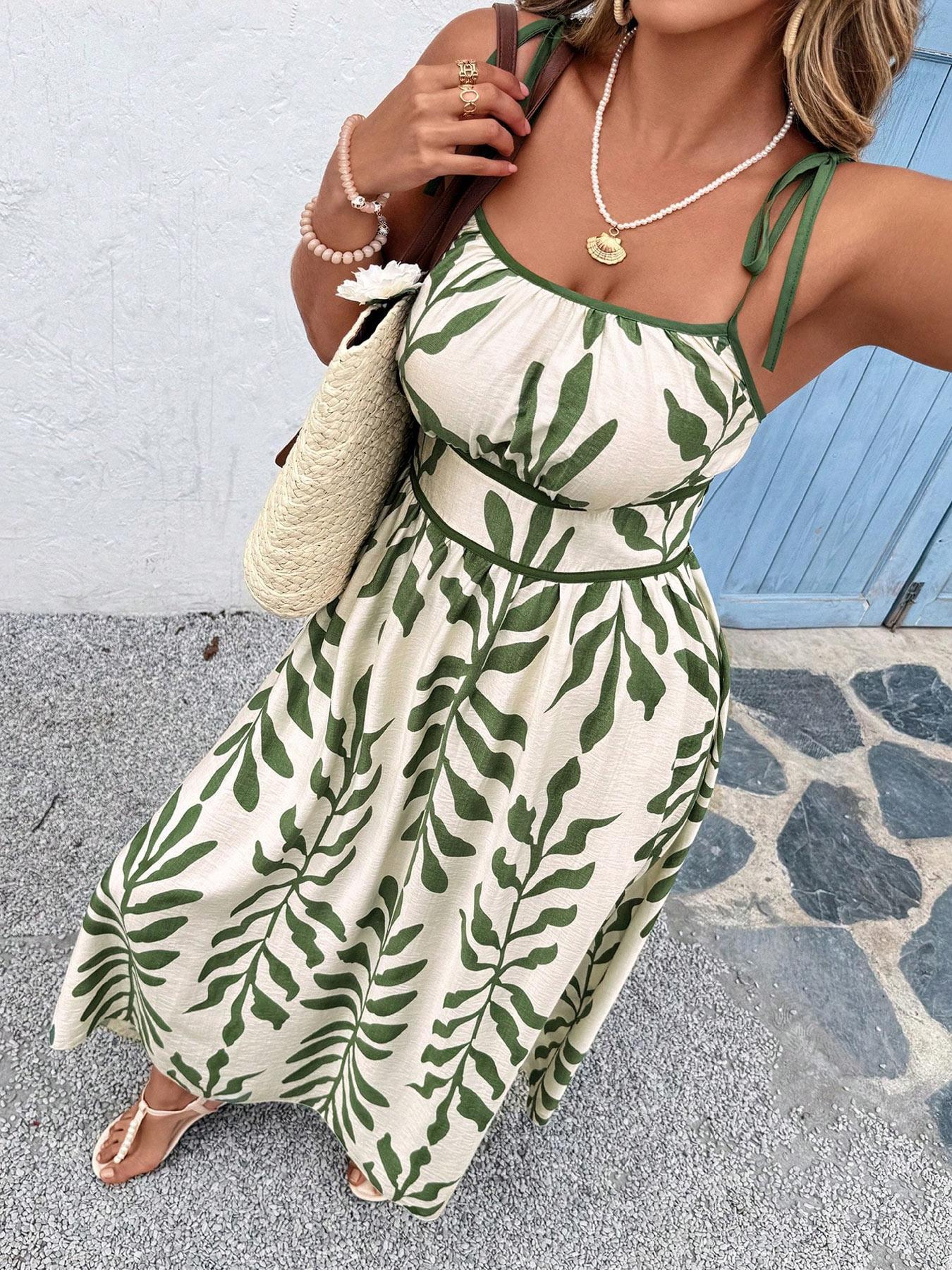 beach cami dress Beach Riot Cami Dress in Tropical Palm Ella James