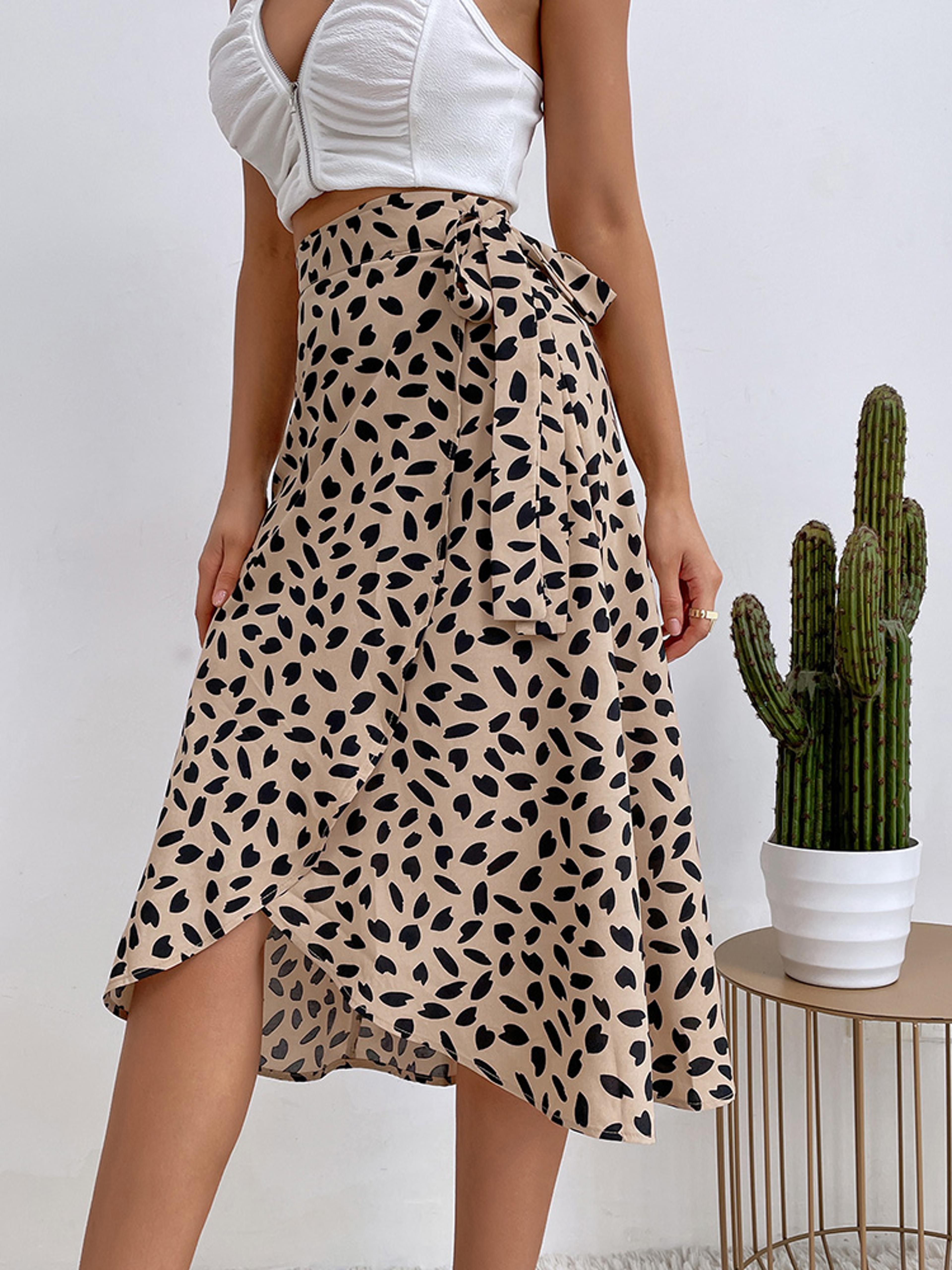 benuynffy boho high waist wrap skirt – asymmetrical summer midi a line print skirt