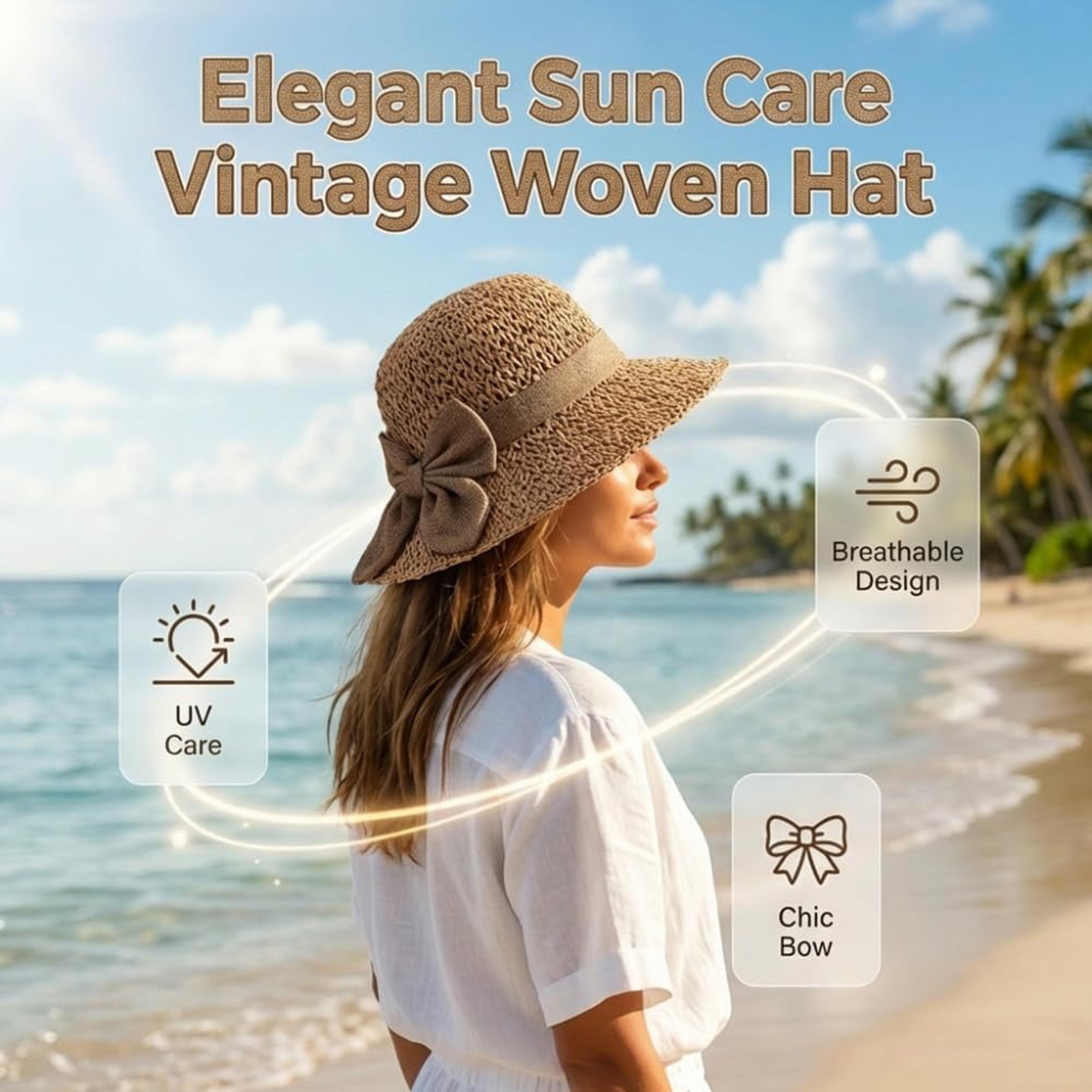 wide brim straw beach sun hat for women summer vacation travel