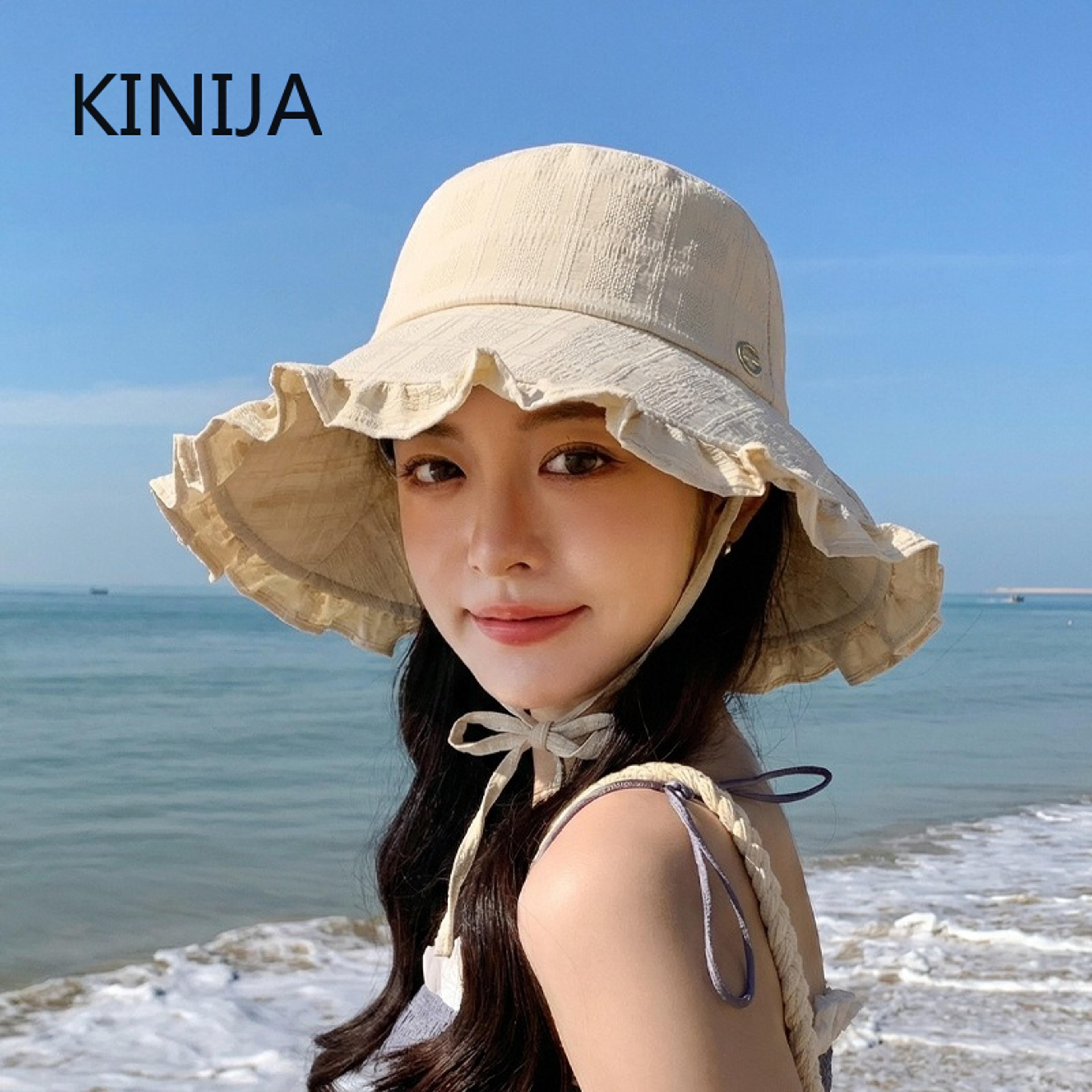 wide-brim fashion sun hat for women – foldable outdoor fisherman bucket hat
