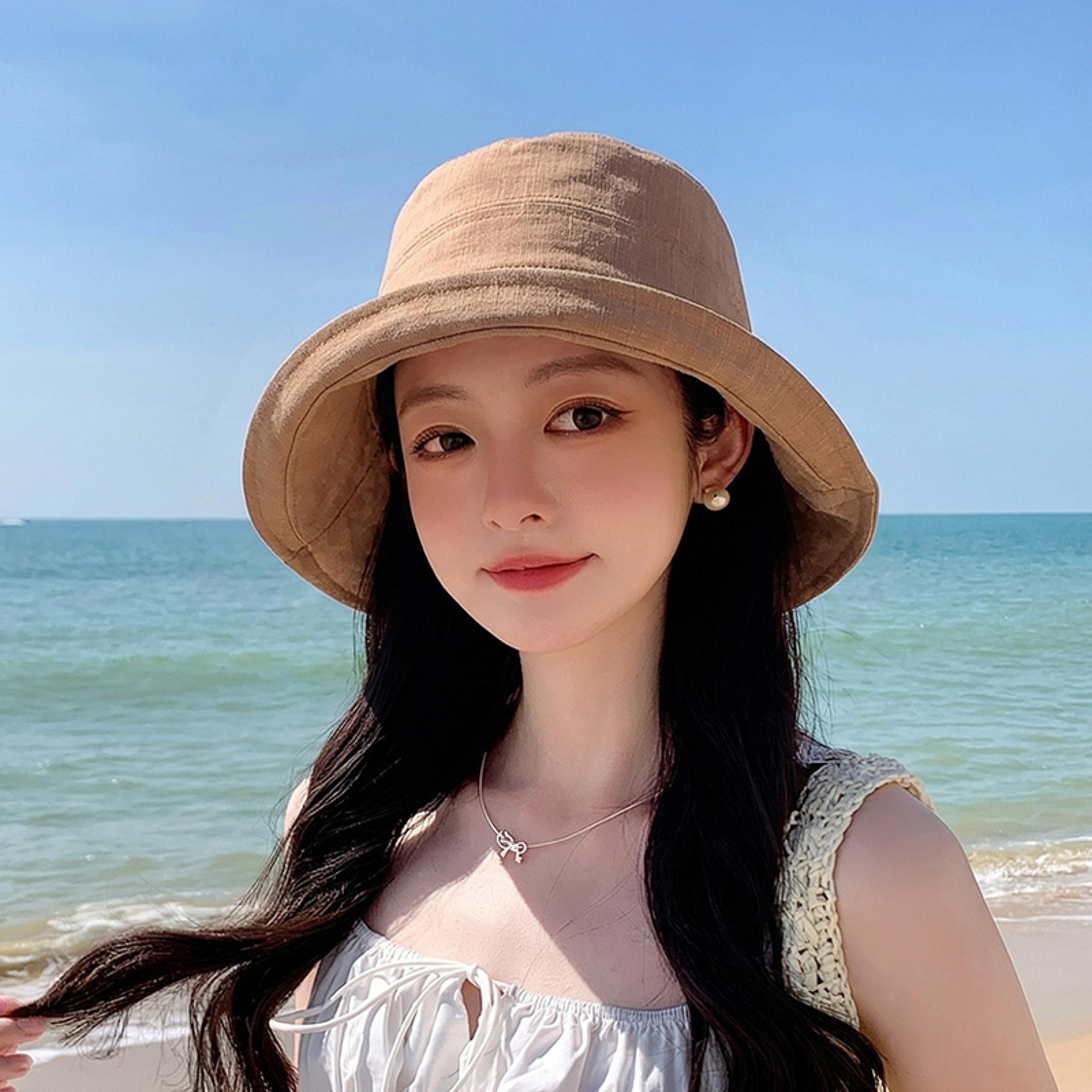 wide brim sun hat for women breathable fisherman outdoor beach cap