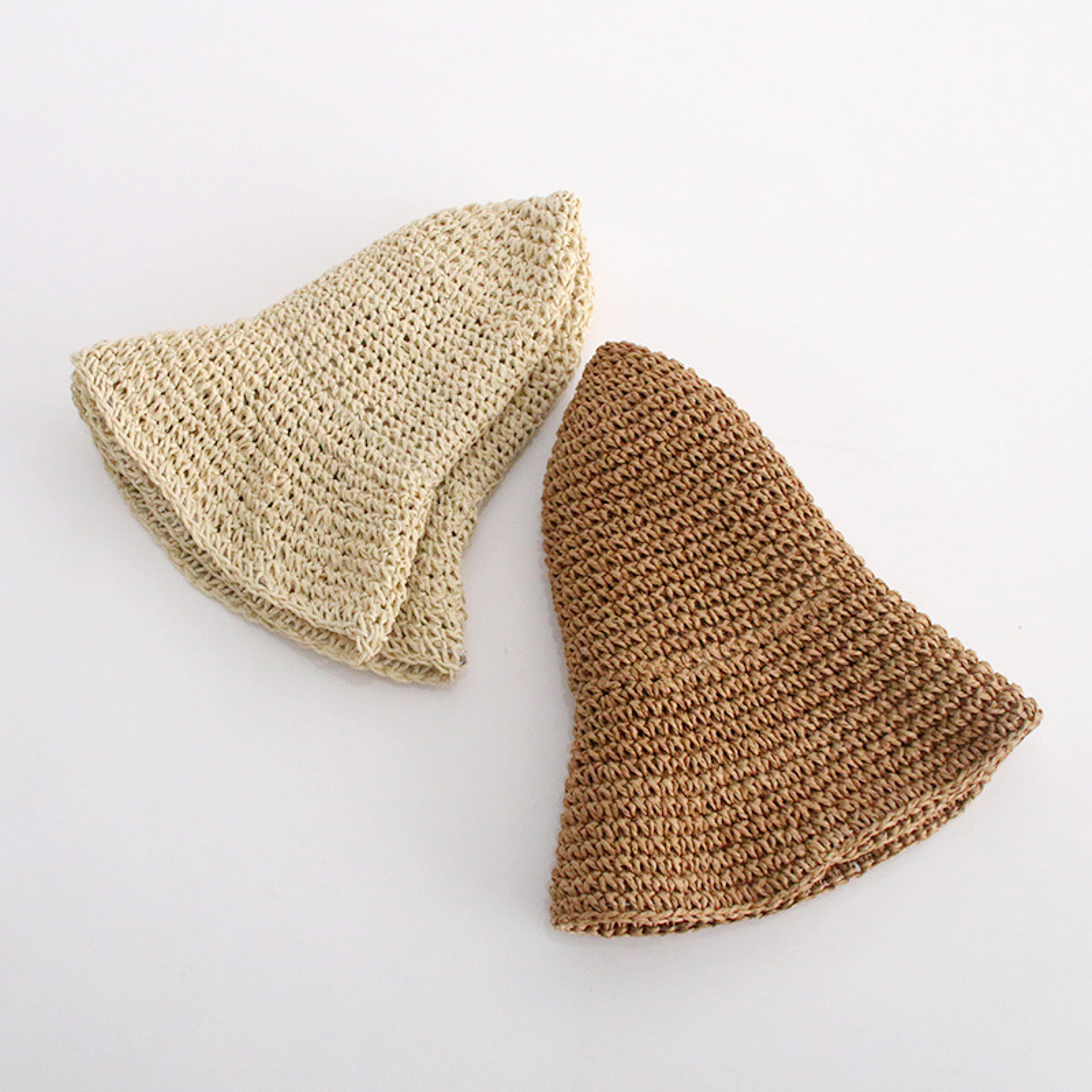 handmade foldable wide brim straw hat for women – retro summer beach sun hat and fisherman bucket cap