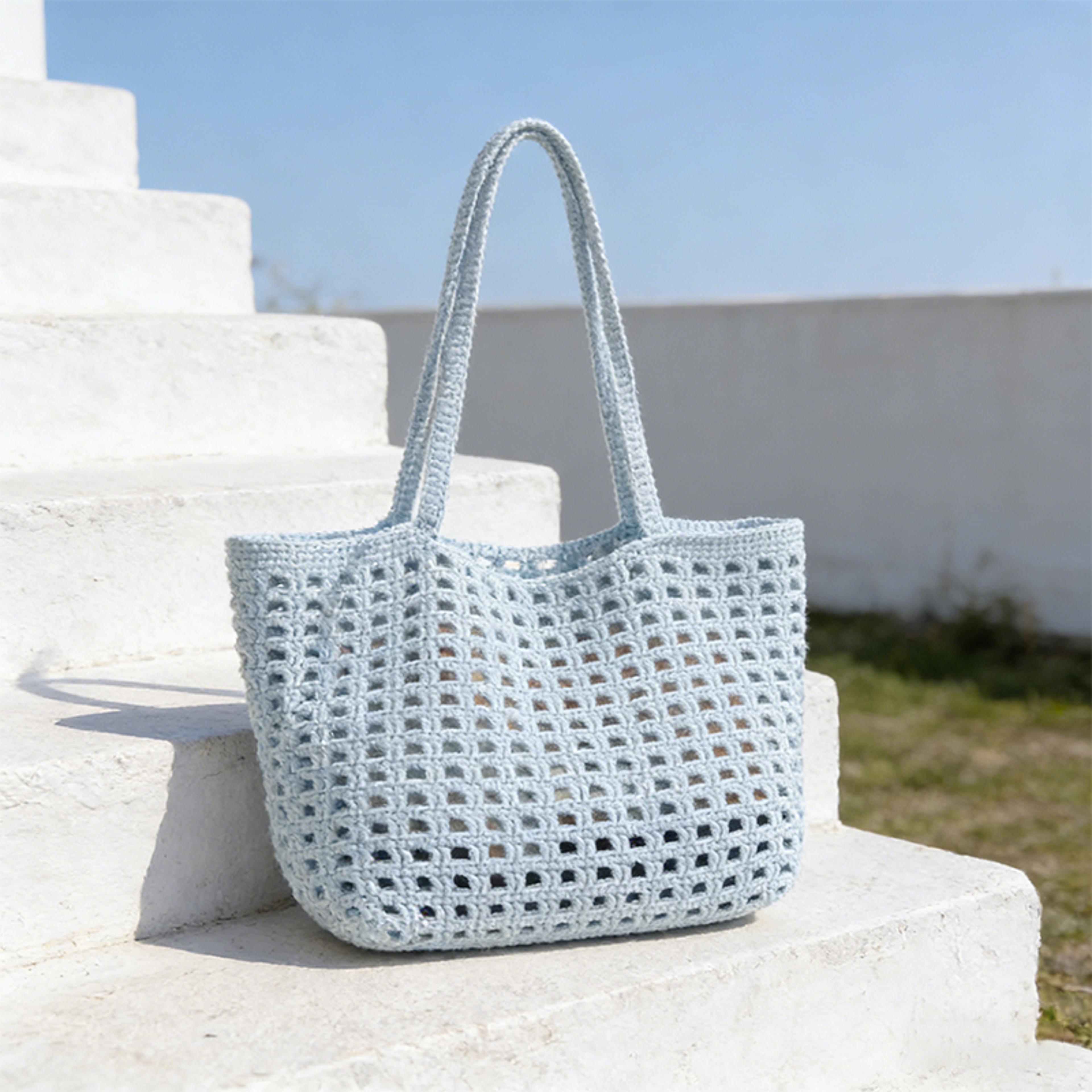 diy crochet bag kit hollowout shoulder bag craft set