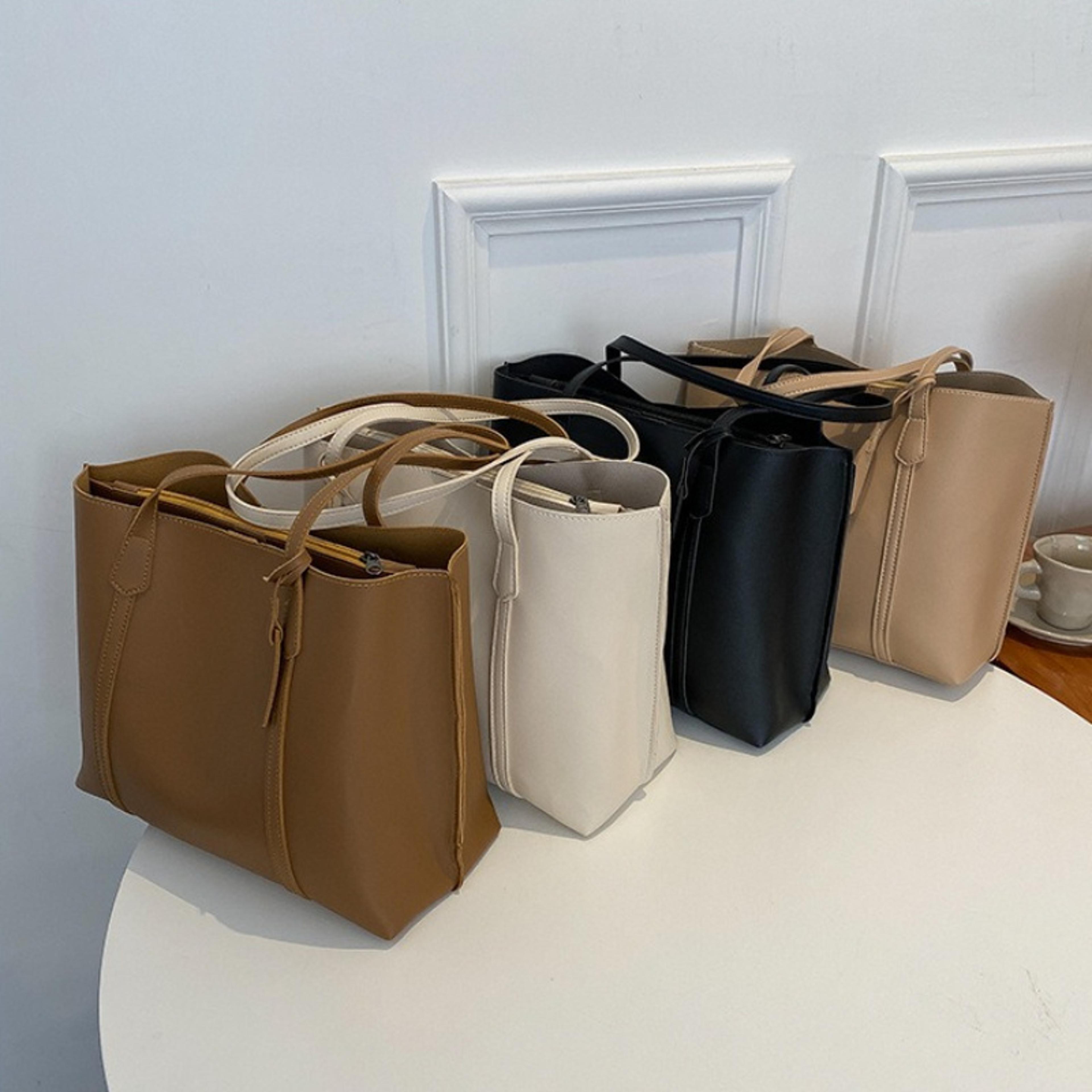 retro pu leather underarm bag - large capacity elegant unisex tote