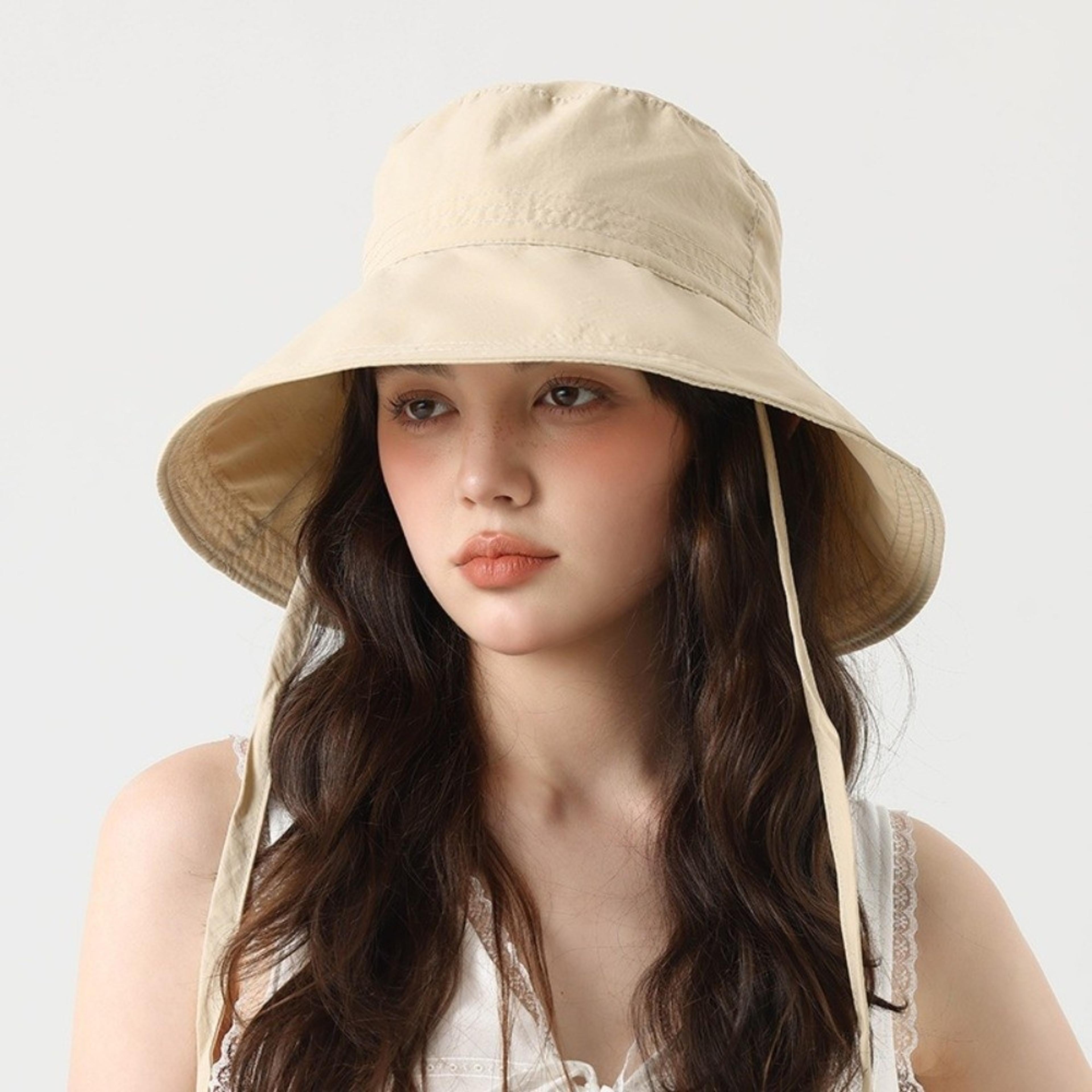 wide brim sun hat with adjustable strap breathable fisherman bucket hat