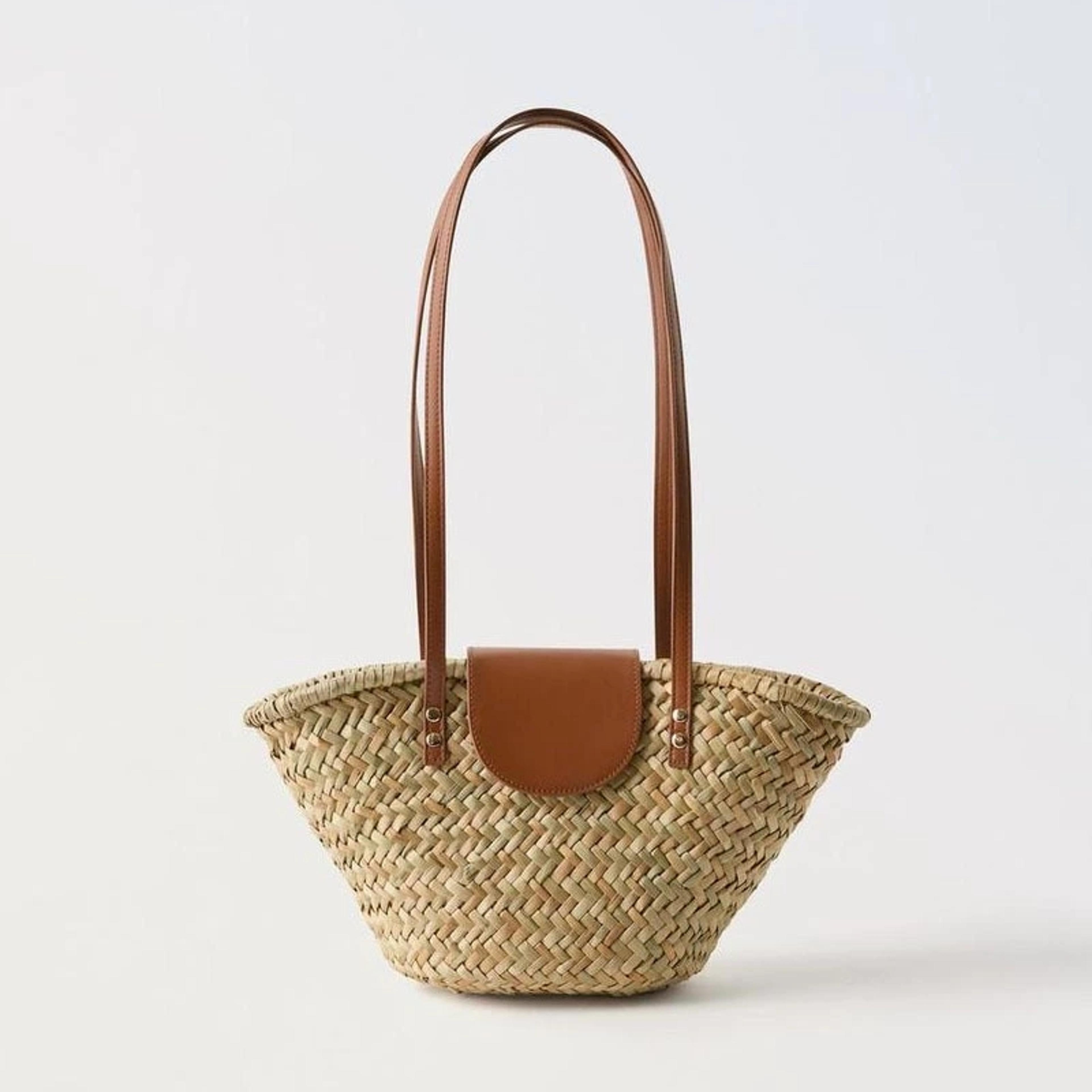 hylhexyr large rattan woven shoulder bag & summer beach tote