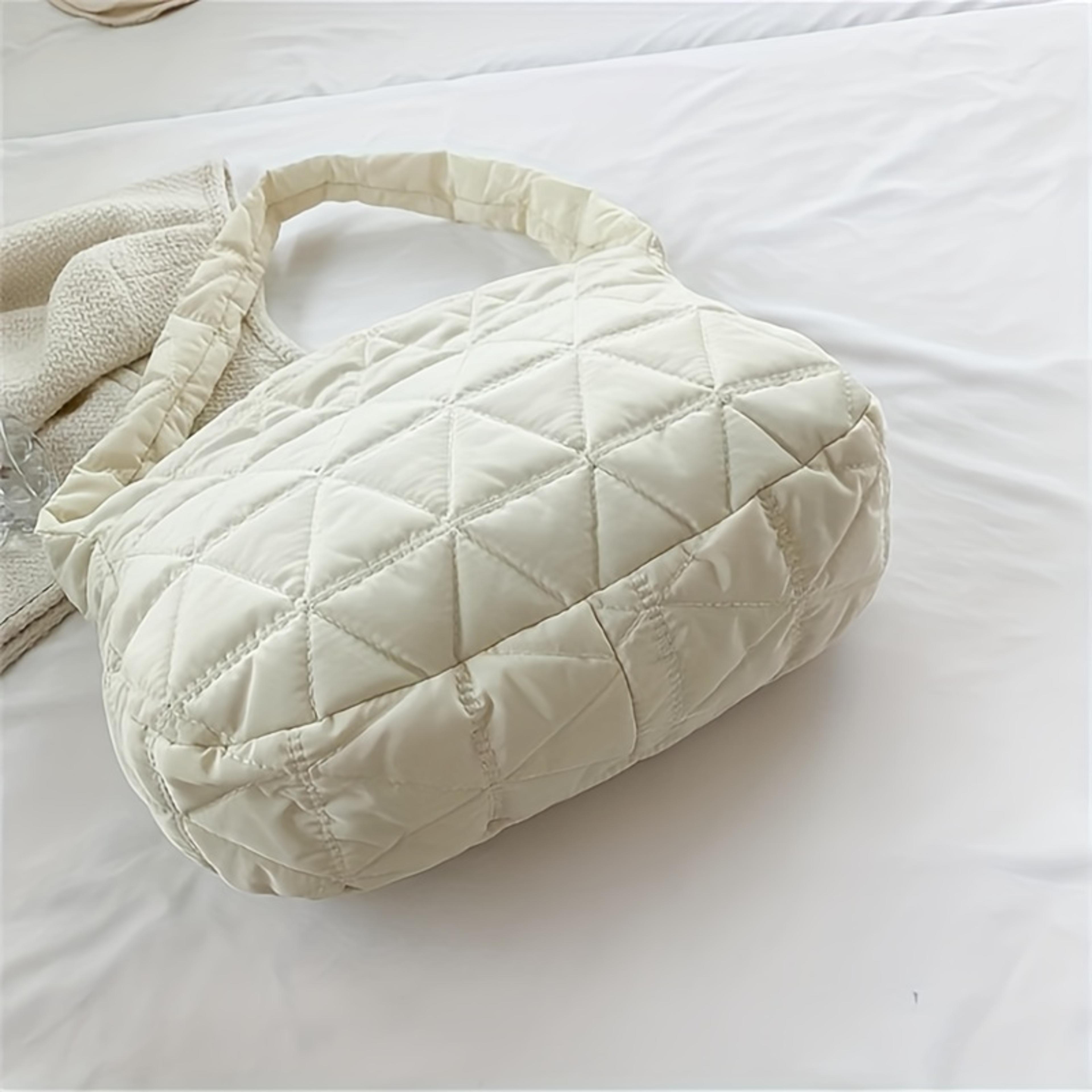 quilted puffer crossbody bag lightweight shoulder tote for women daily use