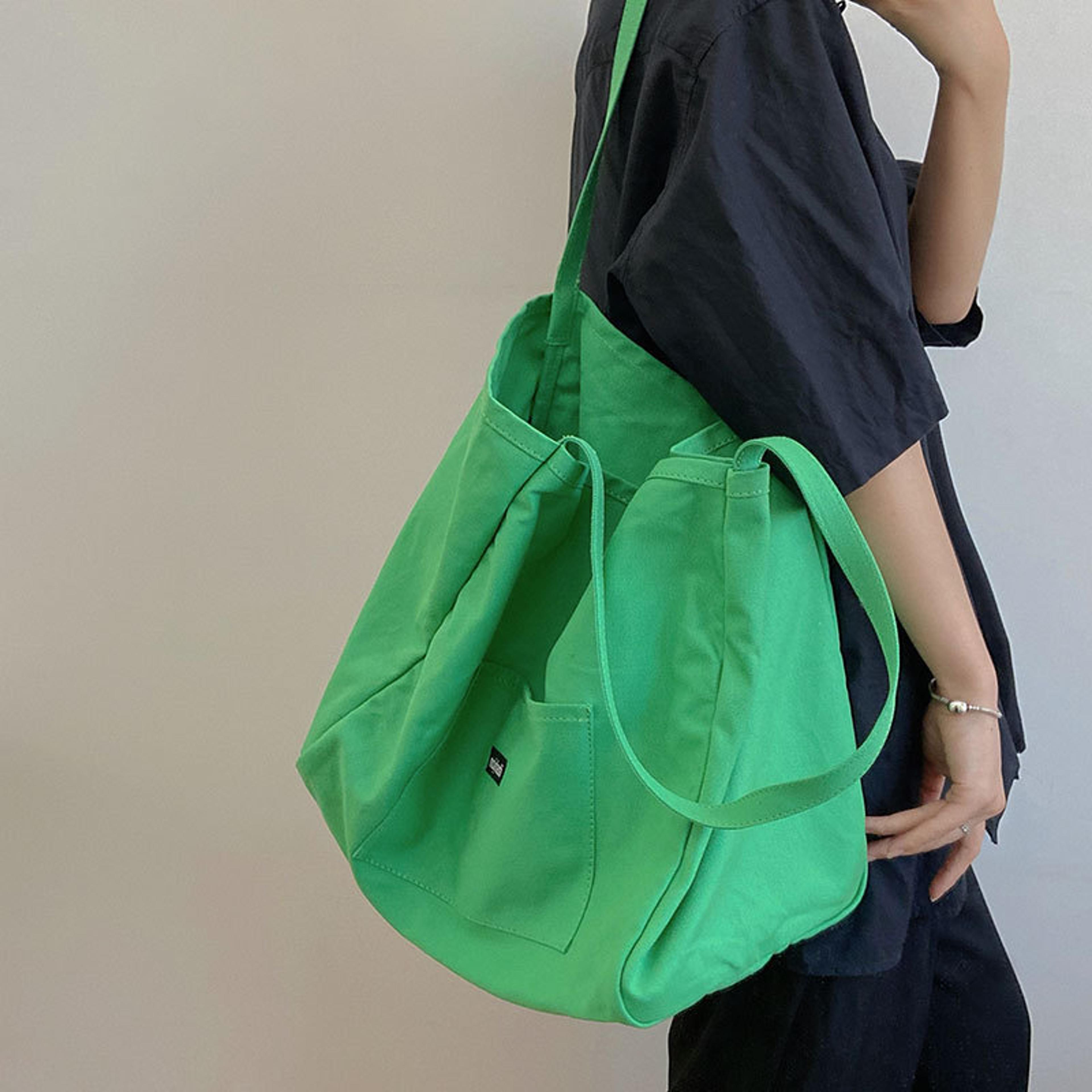 eco friendly canvas tote bag reusable shopping shoulder handbag