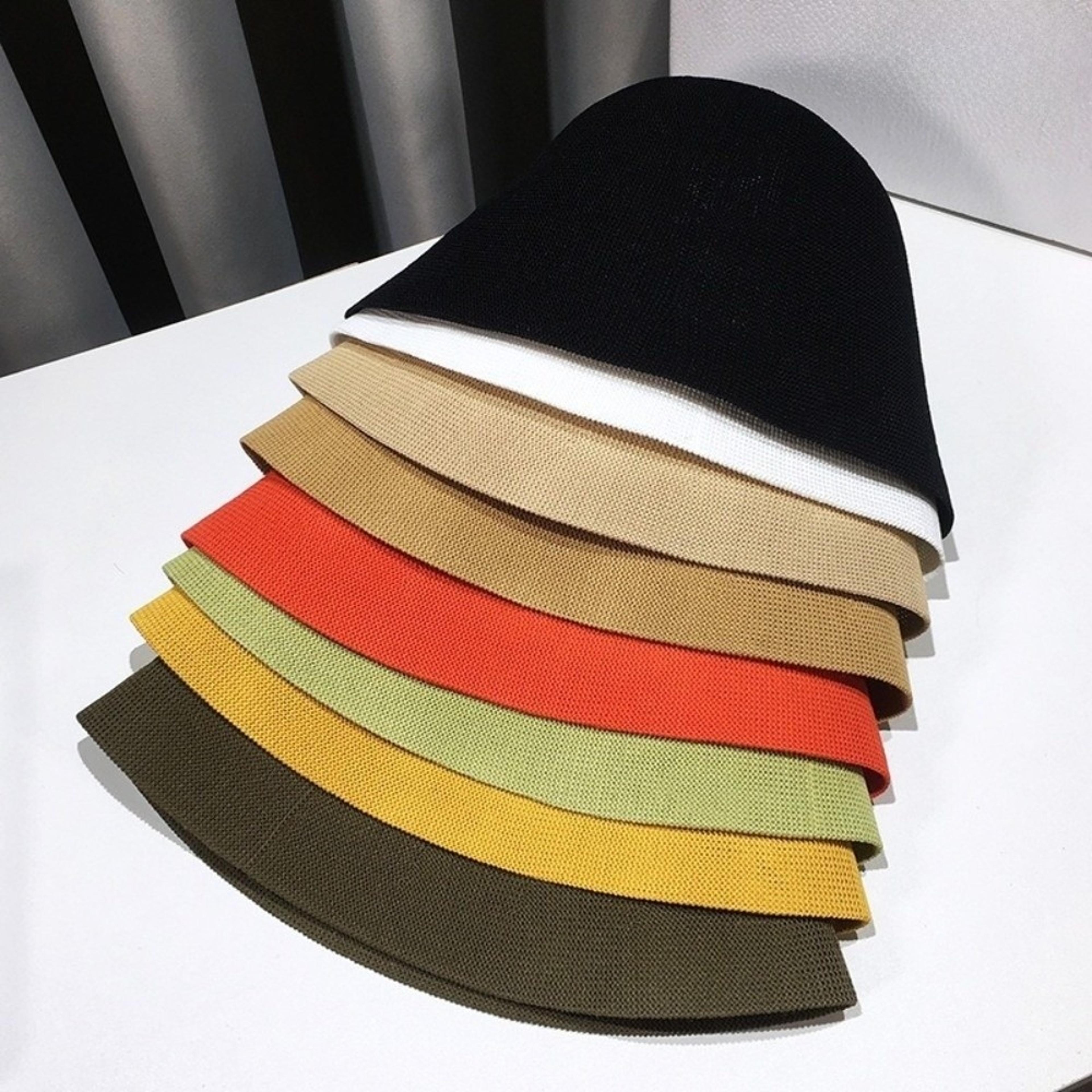 foldable linen beach bucket hat with wide brim, breathable cotton summer sun protection floppy hat for women