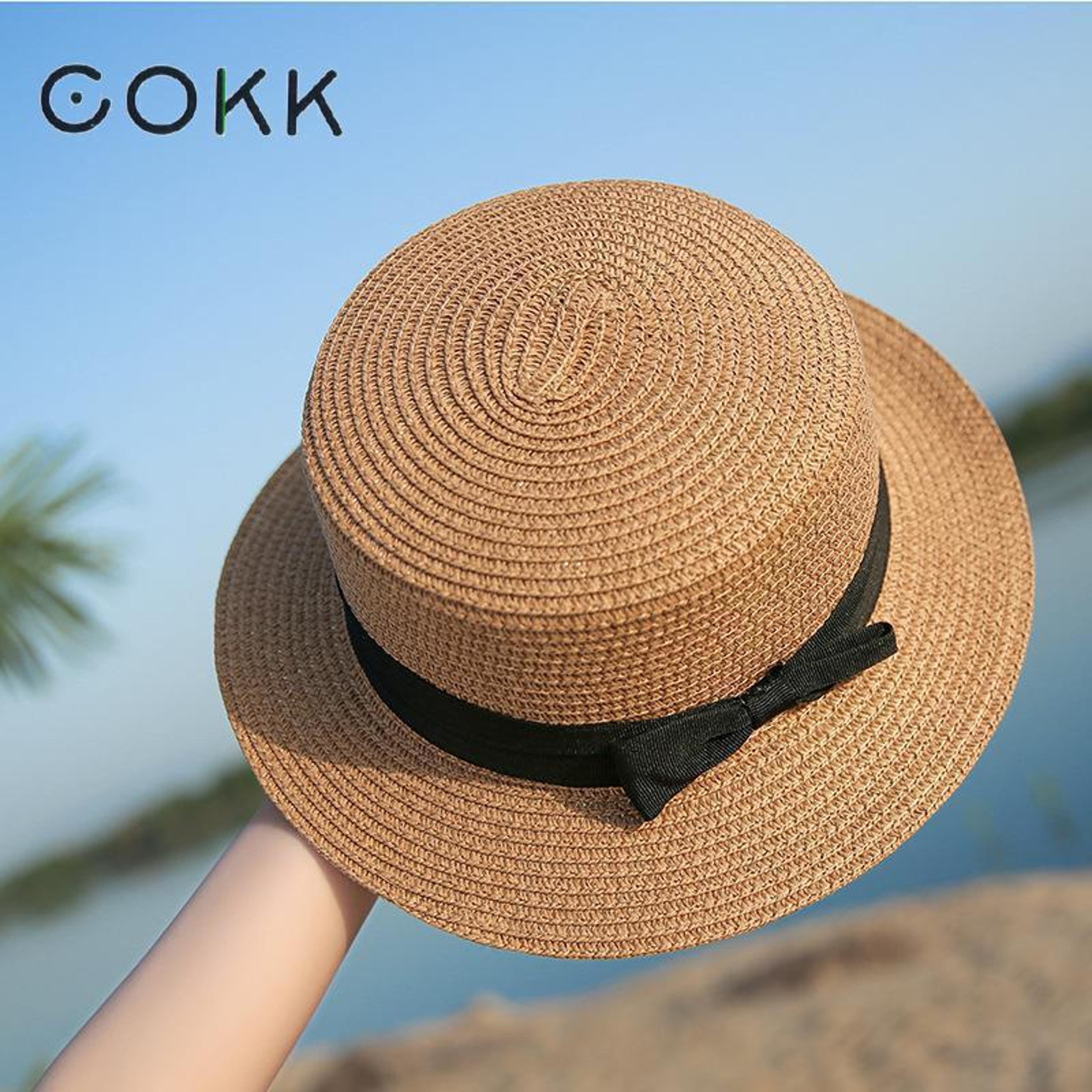 wide brim panama straw beach hat with bowknot chic summer sun hat for women