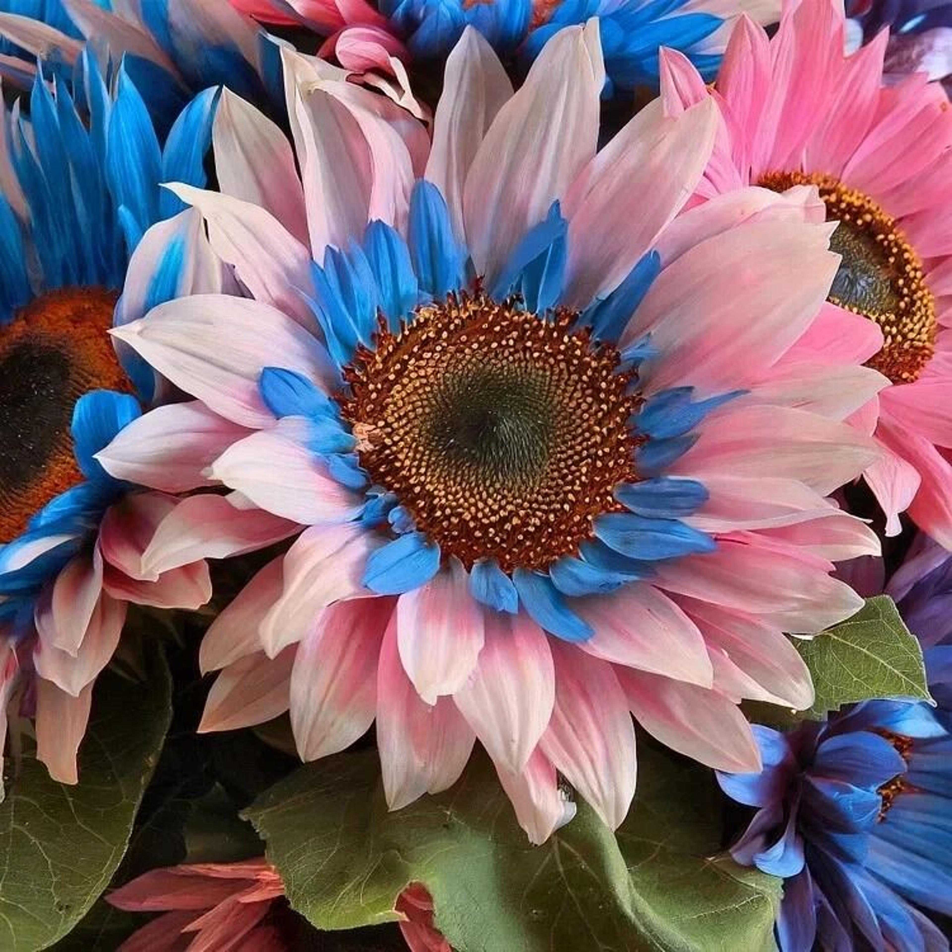 double flowered sunflower blue pink miracle seeds