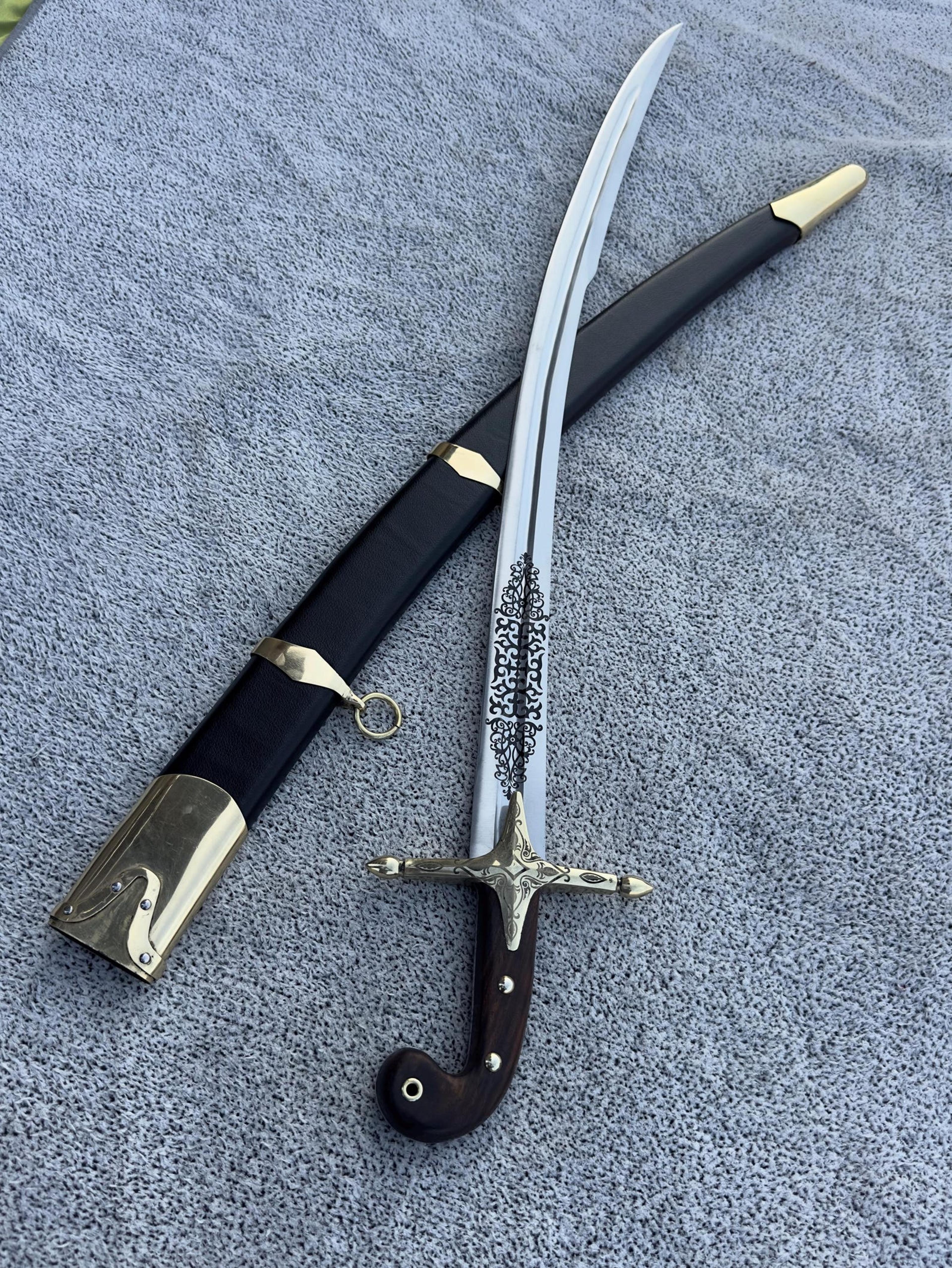 custom arabic shamshir saber historical islamic sword collector gift | islamic collector sword