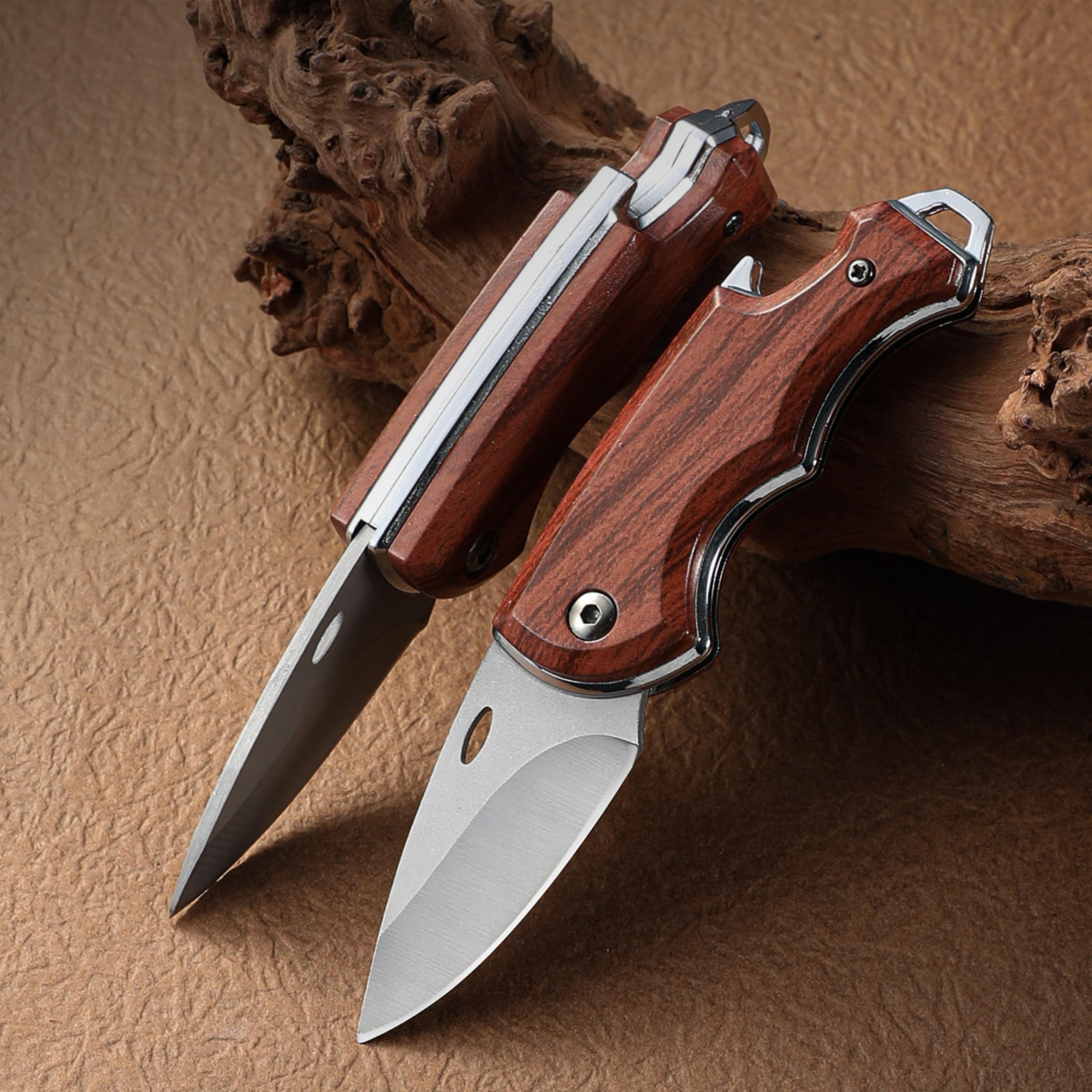 handmade stainless steel folding boning knife, portable pocket knife, butcher meat fruit fish bbq cutting knife
