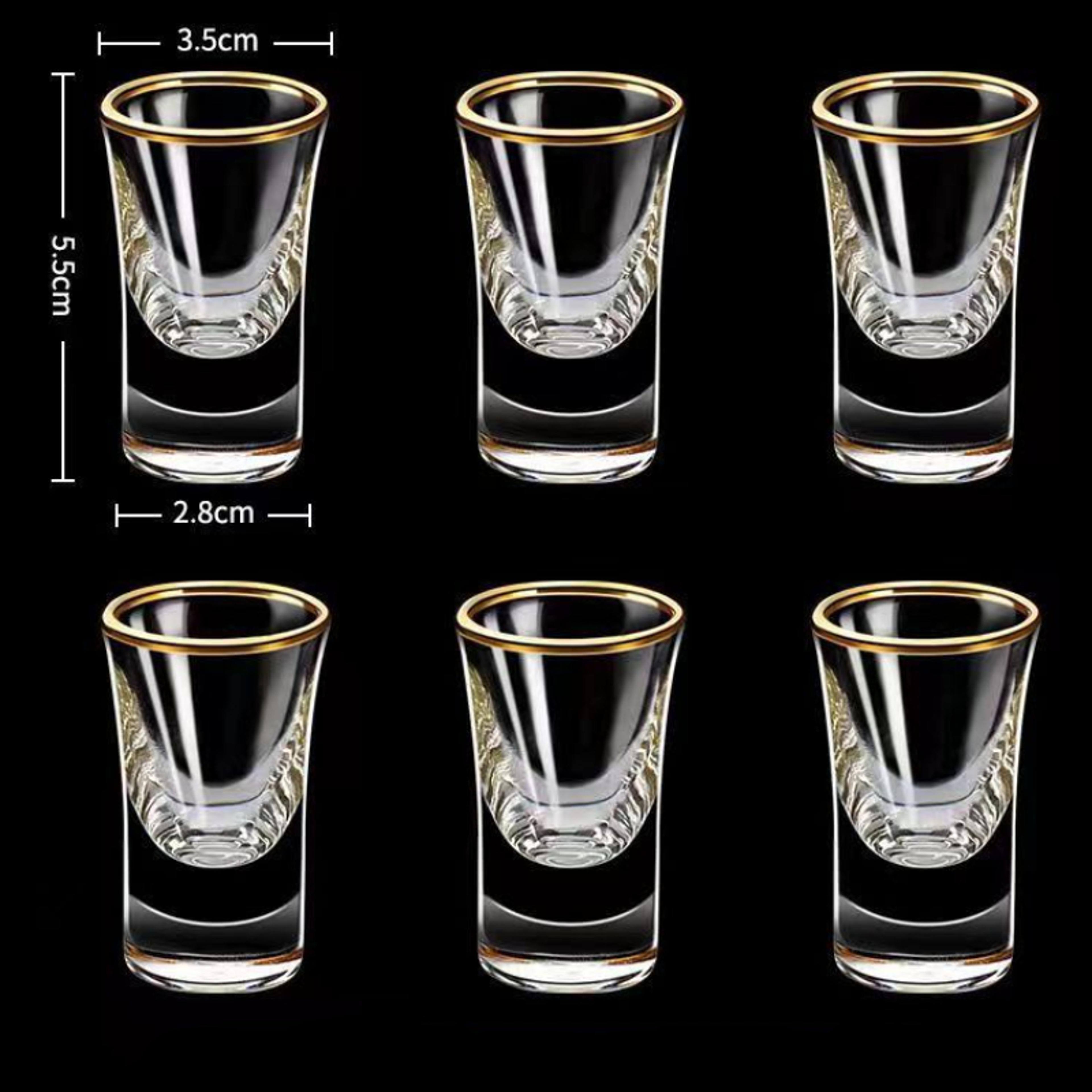shot glass sets, gold foil spirits cups, small wine glass, creative household mug, gilt edged cup